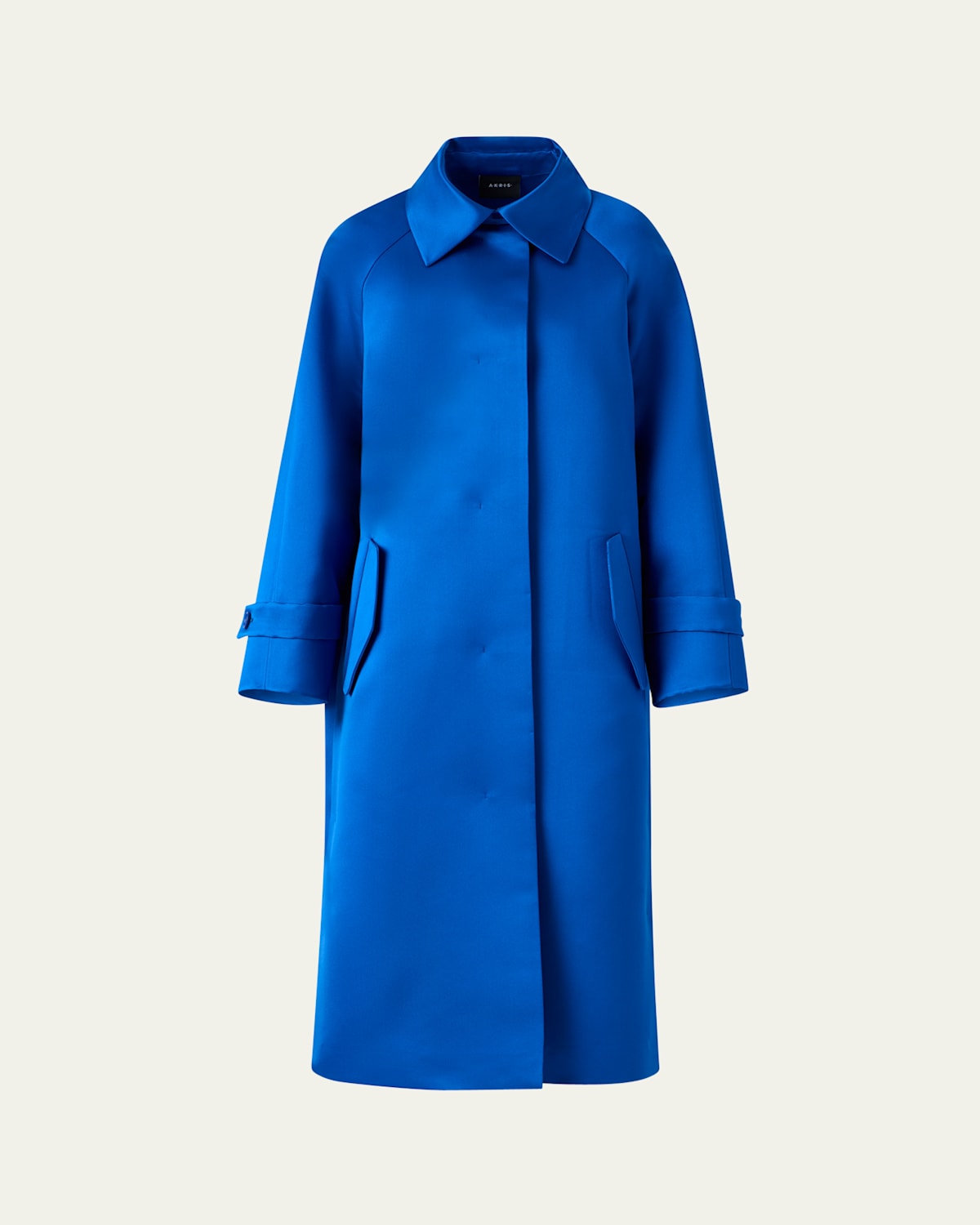 Akris Elliot Oversized Silk Duchess Coat
