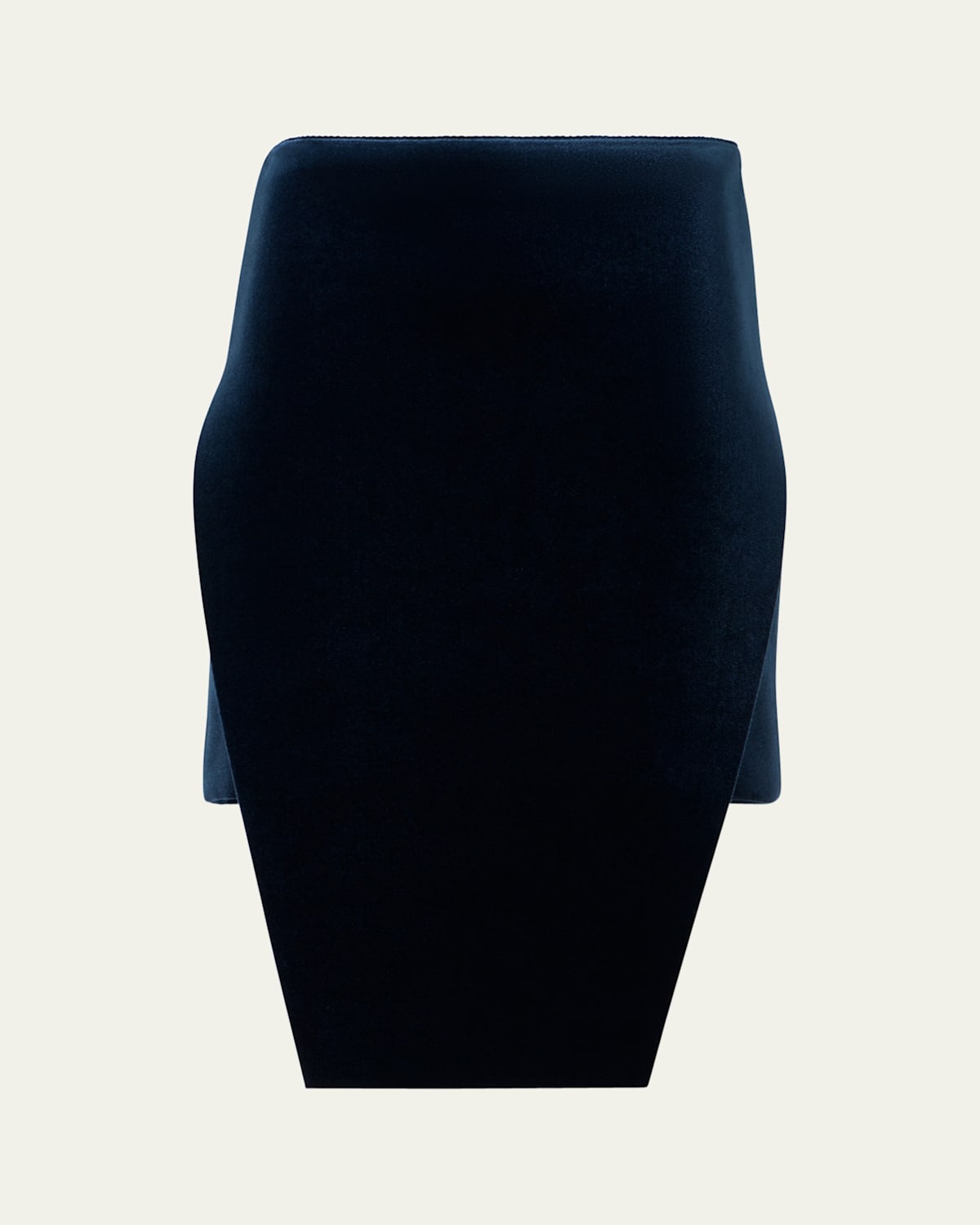 Akris Velvet Neoprene Apron Mini Skirt In Blue