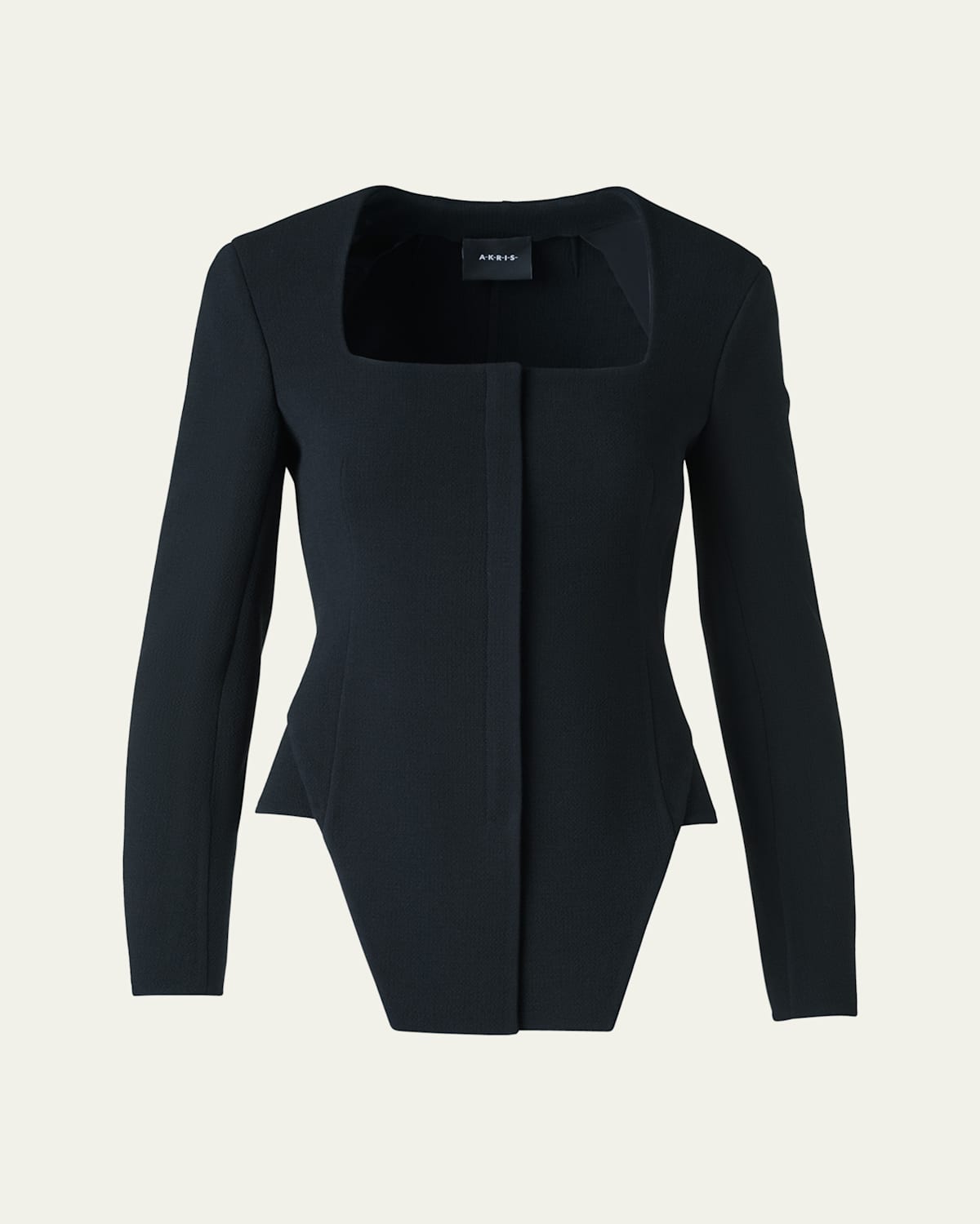 Akris Desiree Double-face Trapezoid Jacket In Black