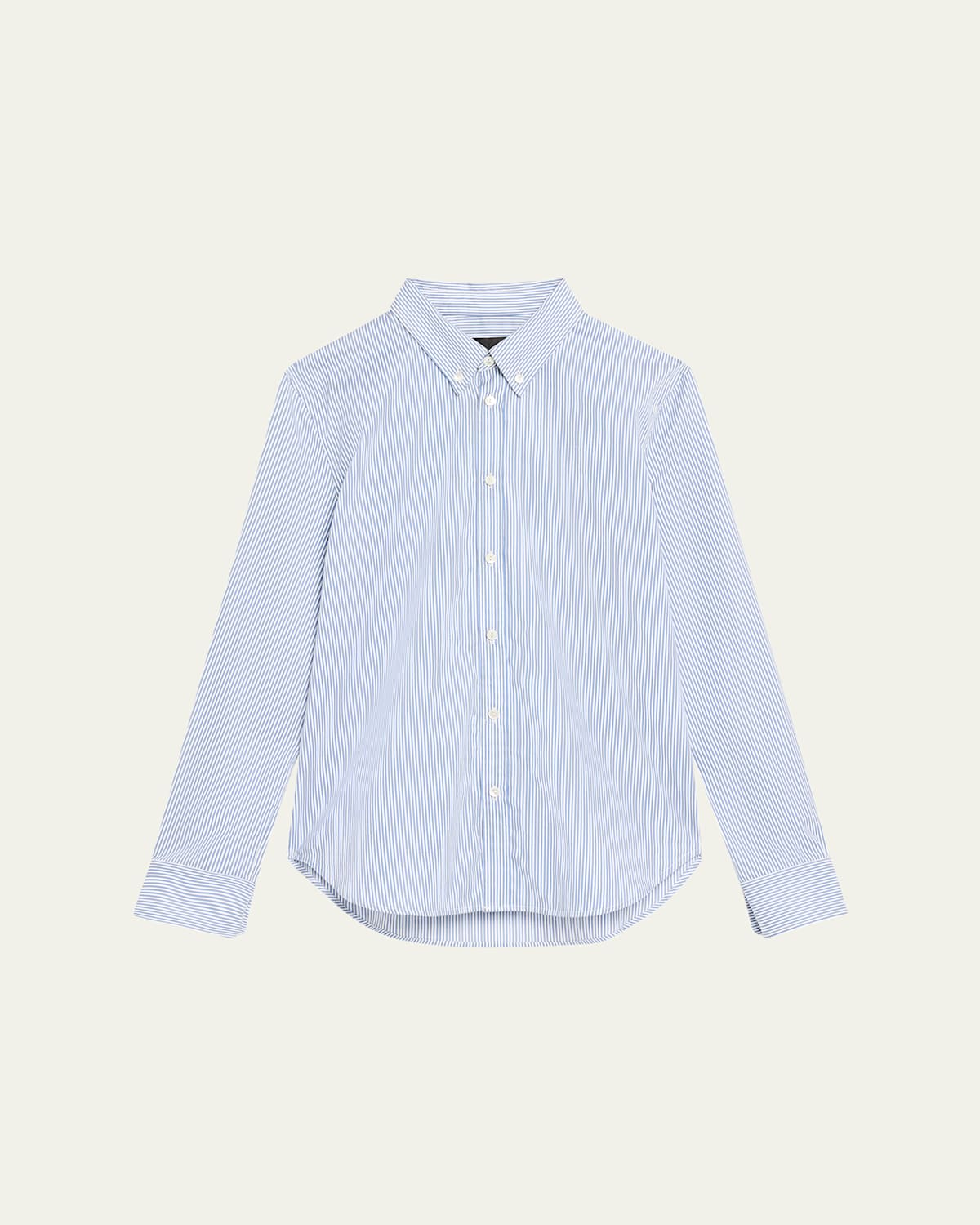 Nili Lotan Dyllan Striped Shrunken Button-down Shirt In Blue
