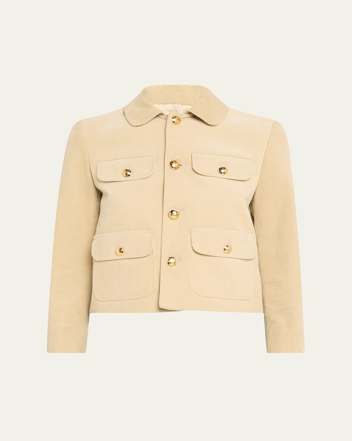 Nili Lotan Chamonix Corduroy Short Jacket In Neutral