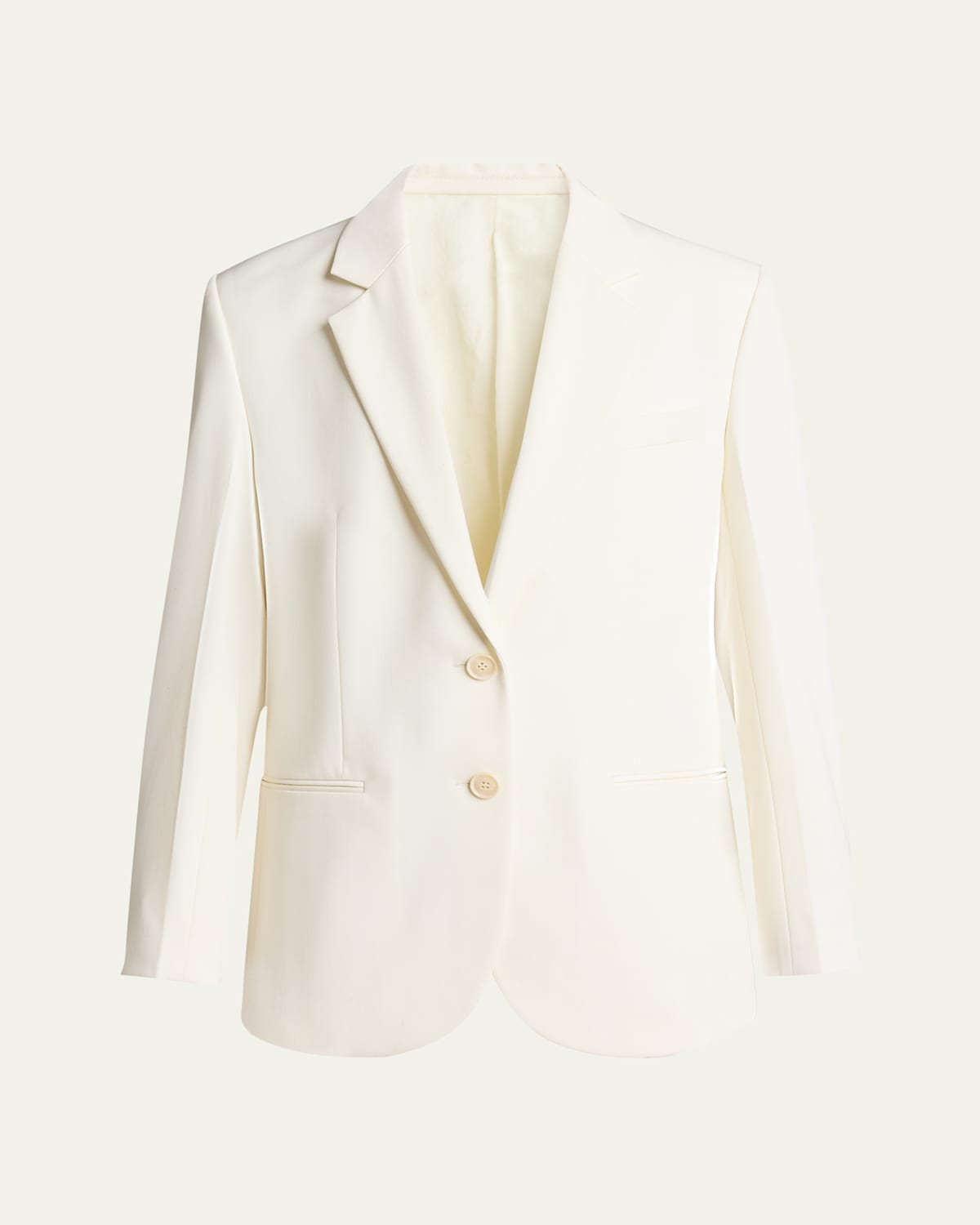 Victoria Beckham Classic Tailored Wool-blend Jacket In White