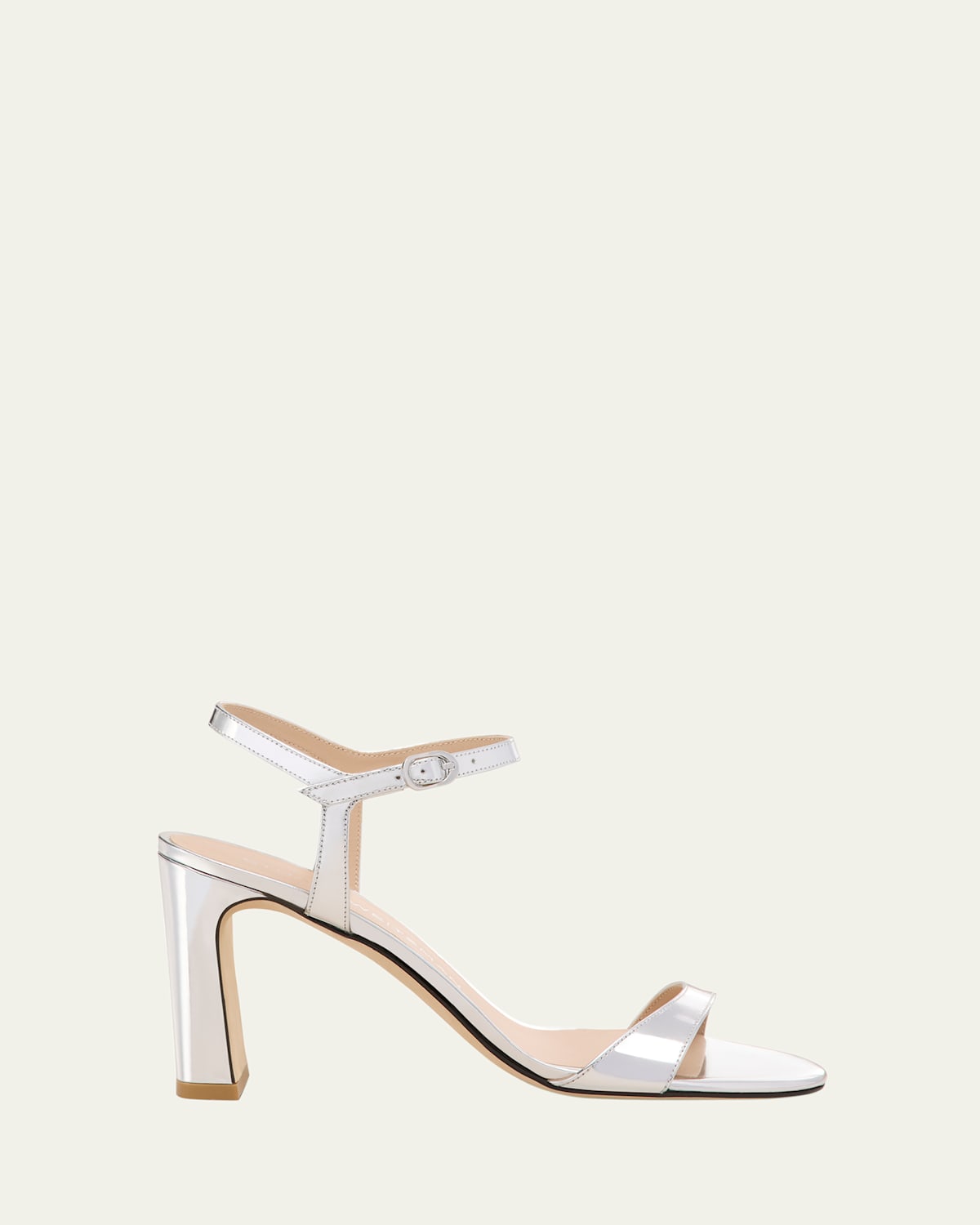Stuart Weitzman Babette Patent Ankle-strap Sandals