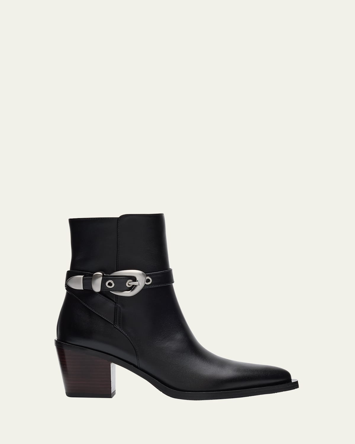 STUART WEITZMAN MAVEN LEATHER WESTERN BOOTIES 