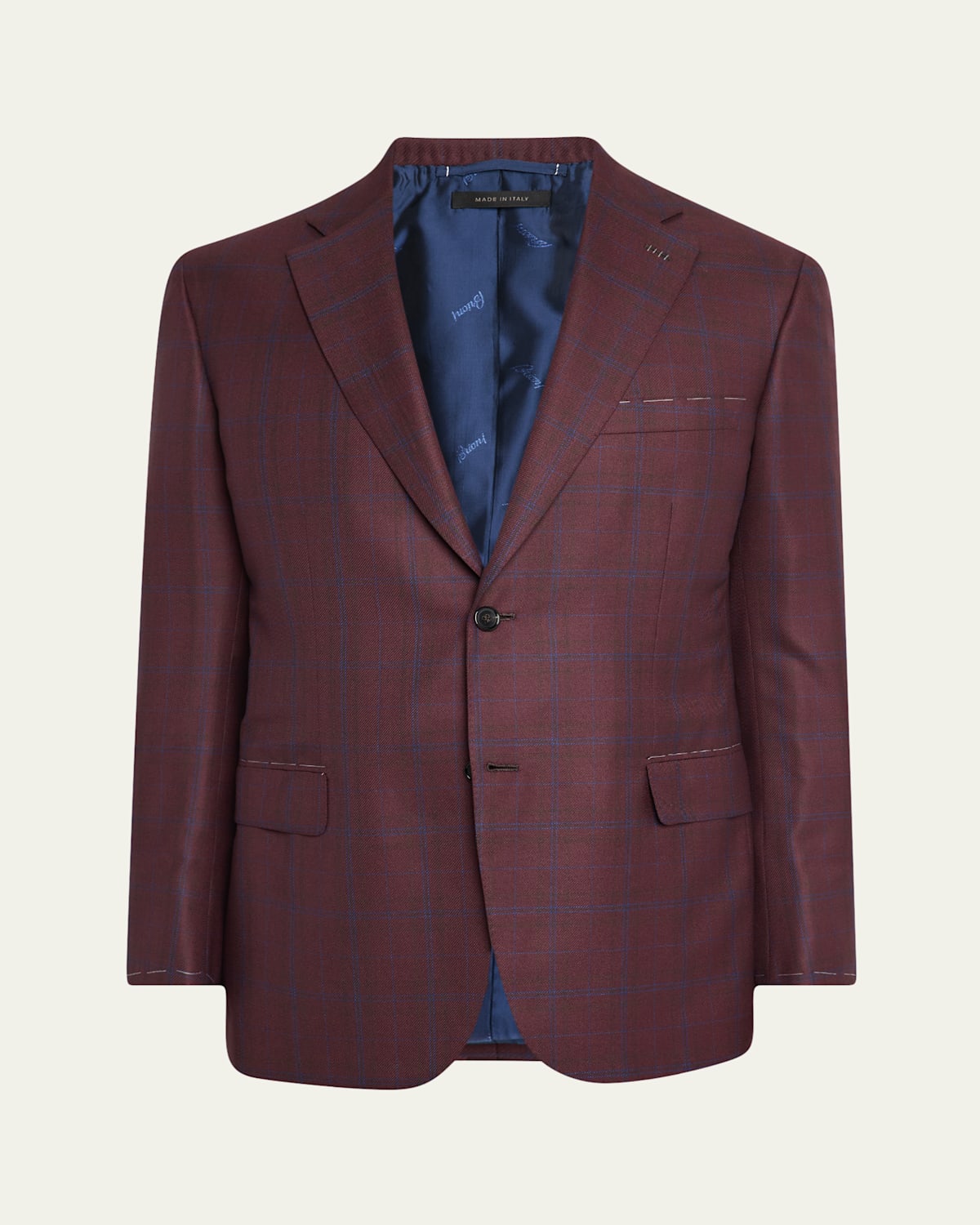Men's Wool Plaid Sport Coat