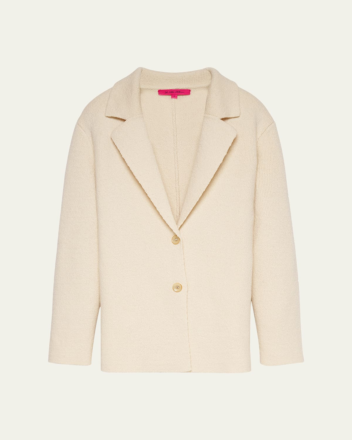 The Elder Statesman Nora Knit Single-breasted Blazer In Brown