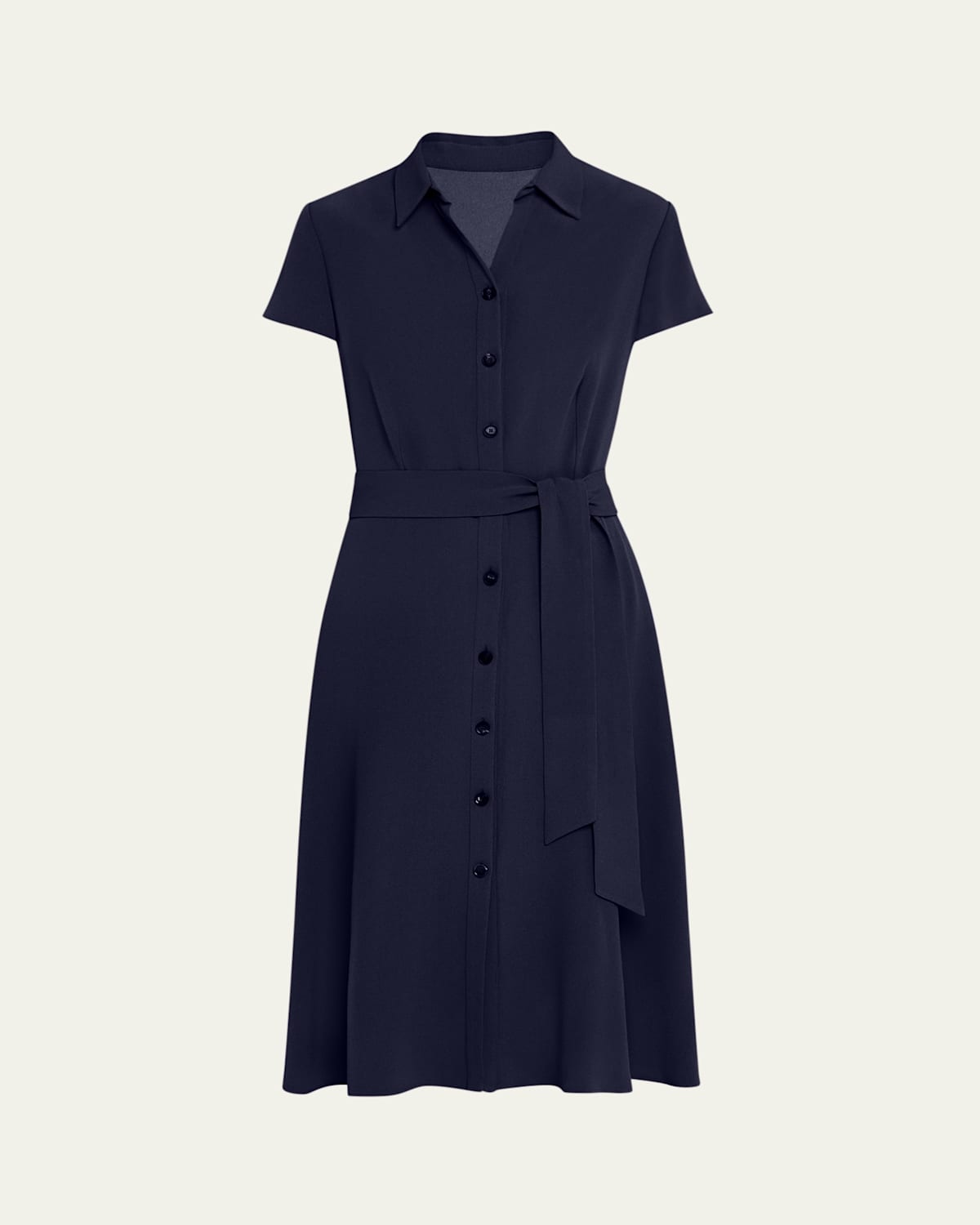 Short-Sleeve Buttoned Dress
