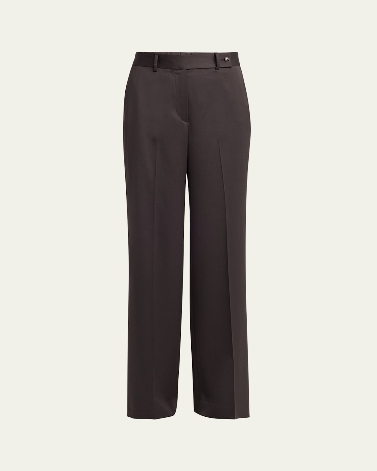 Kiton Straight Leg Wool-blend Trousers In Brown