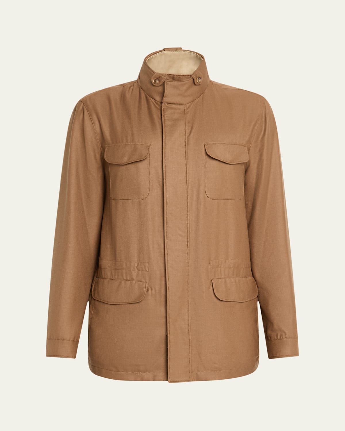 Mandelli Men's Cashmere Field Jacket In Brown