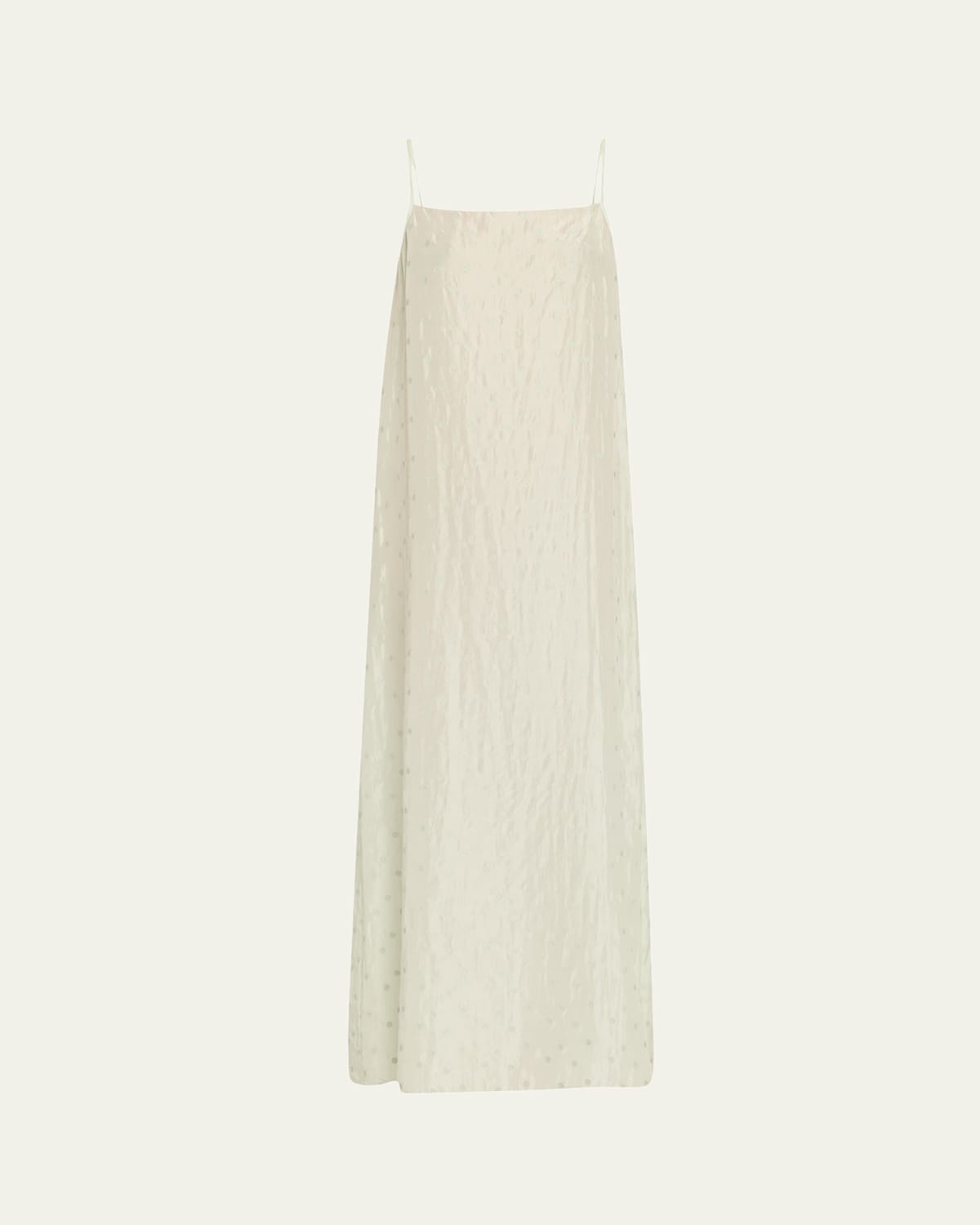 Embroidered Silk Slip Dress