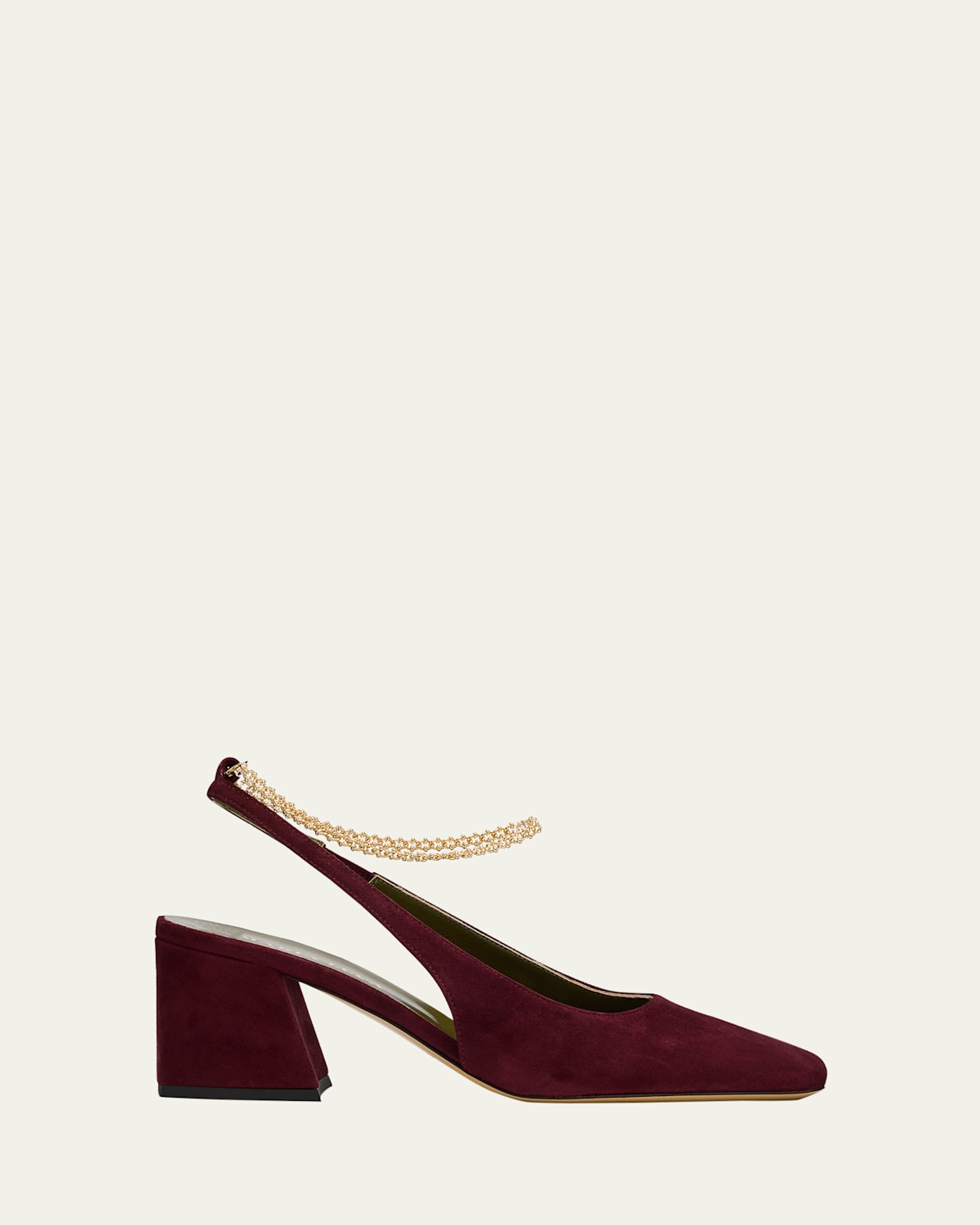 Ilaria Suede Slingback Anklet Pumps