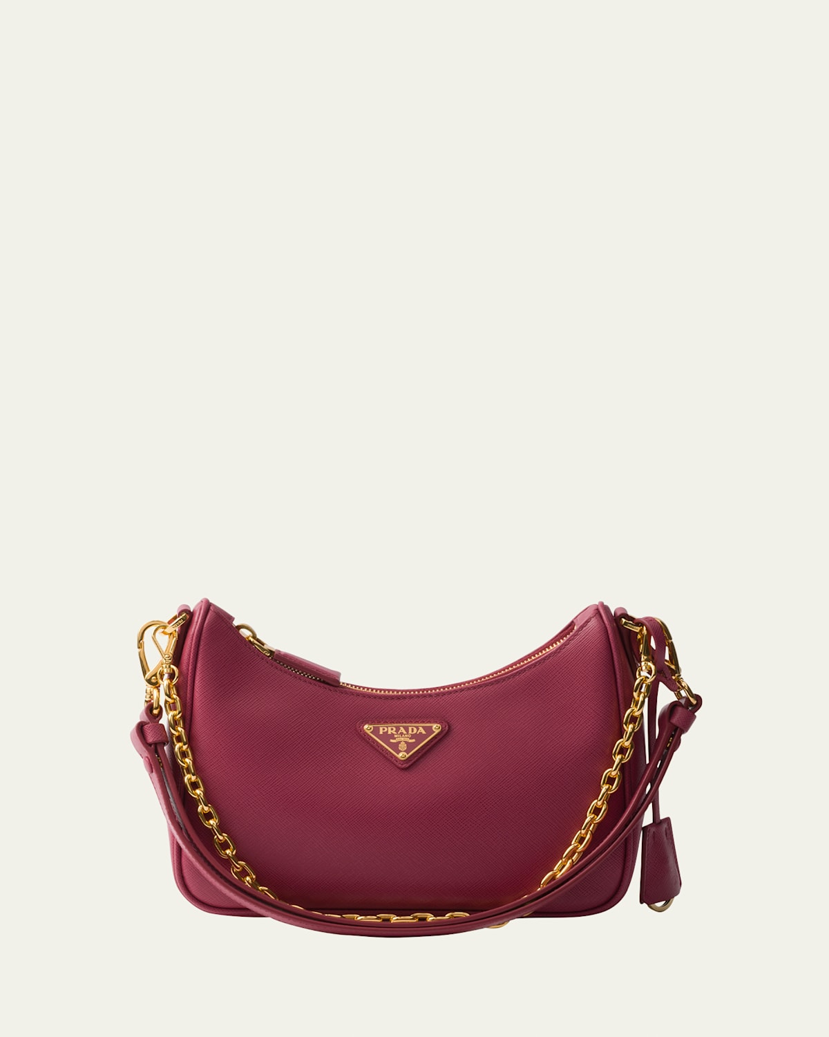 Prada Re-edition Saffiano Leather Mini-bag In Pink