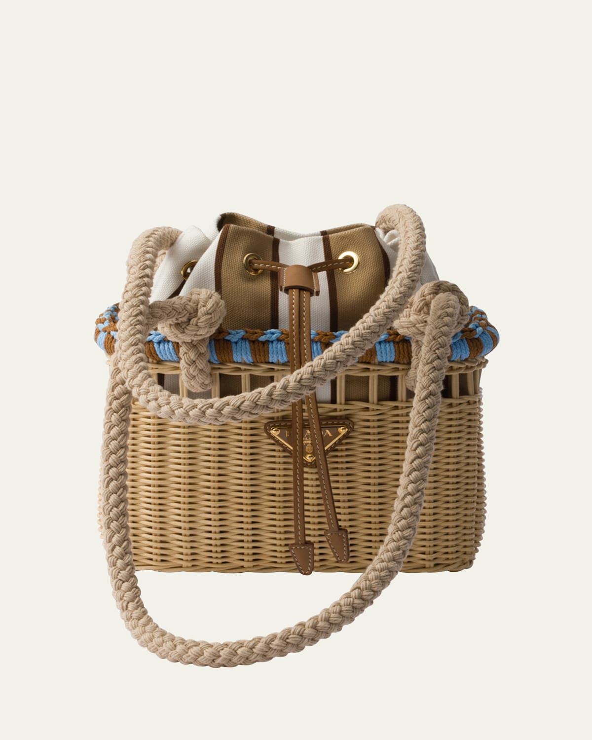 Prada Basket Drawstring Shoulder Bag
