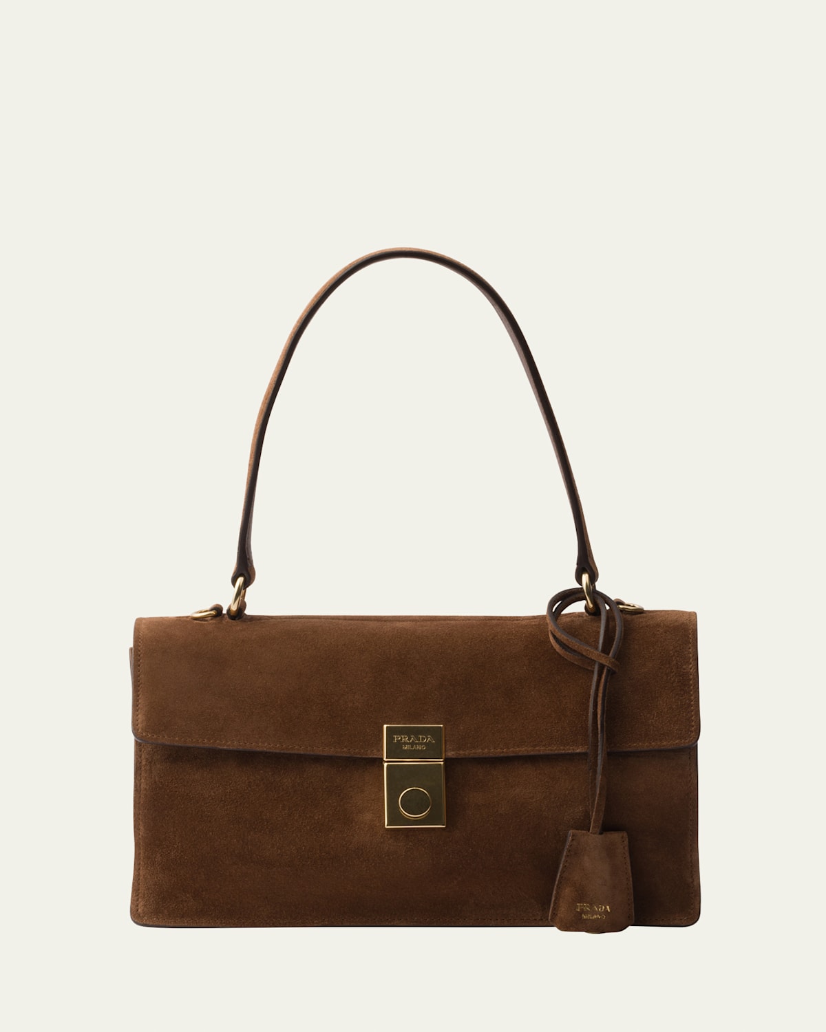 Prada Medium Suede Shoulder Bag
