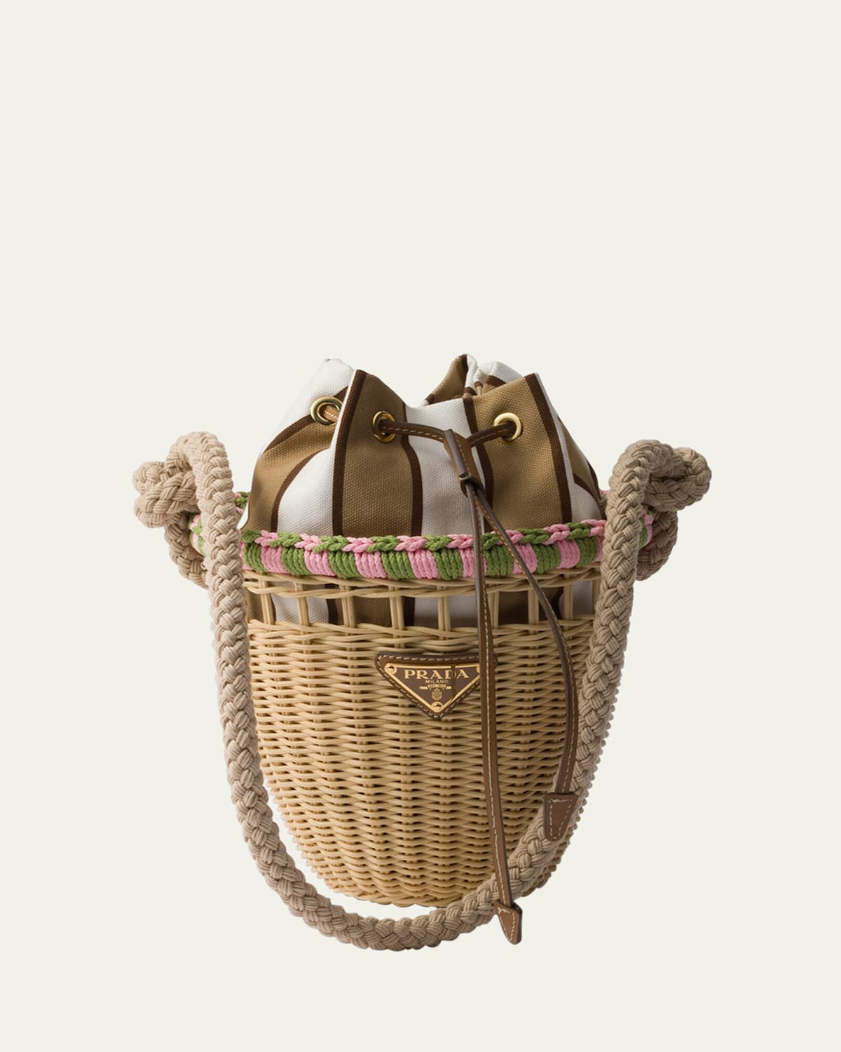 Basket Rope Rattan Bucket Bag