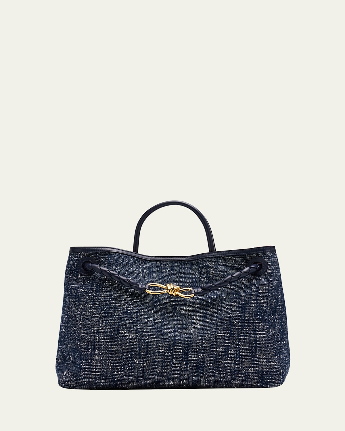Bottega Veneta Andiamo Medium Boucle Denim Tote Bag