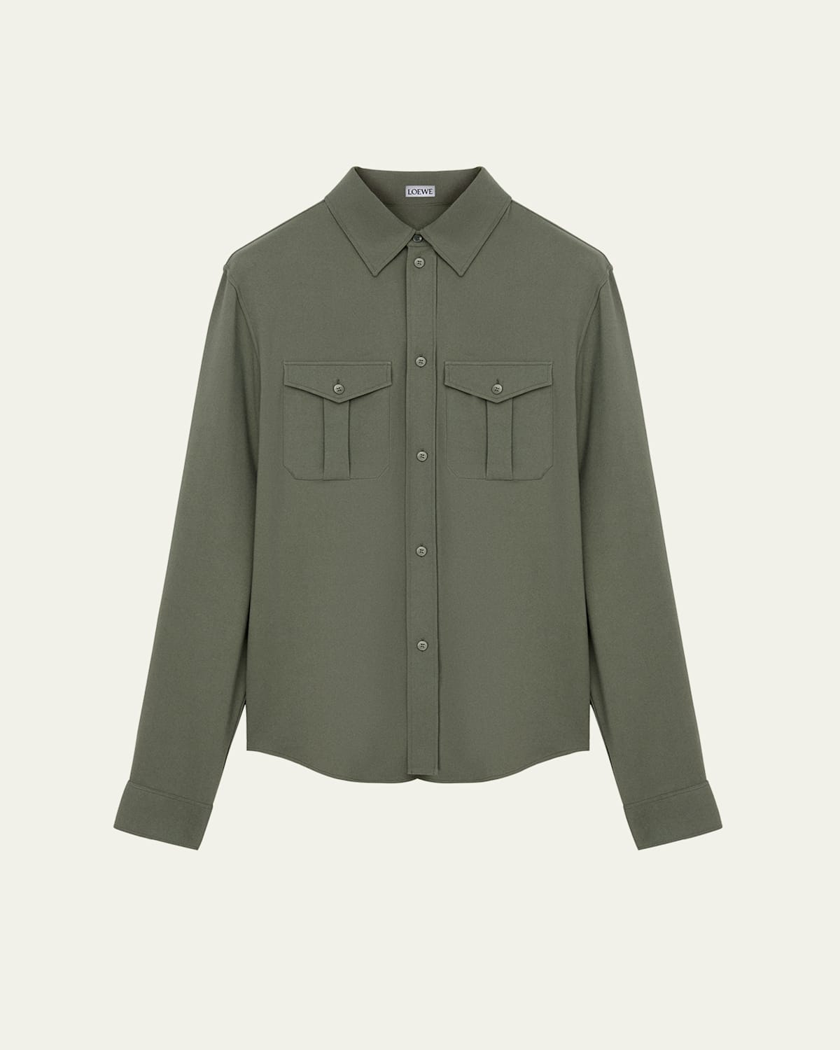 Loewe Men's Two-Pocket Military Shirt