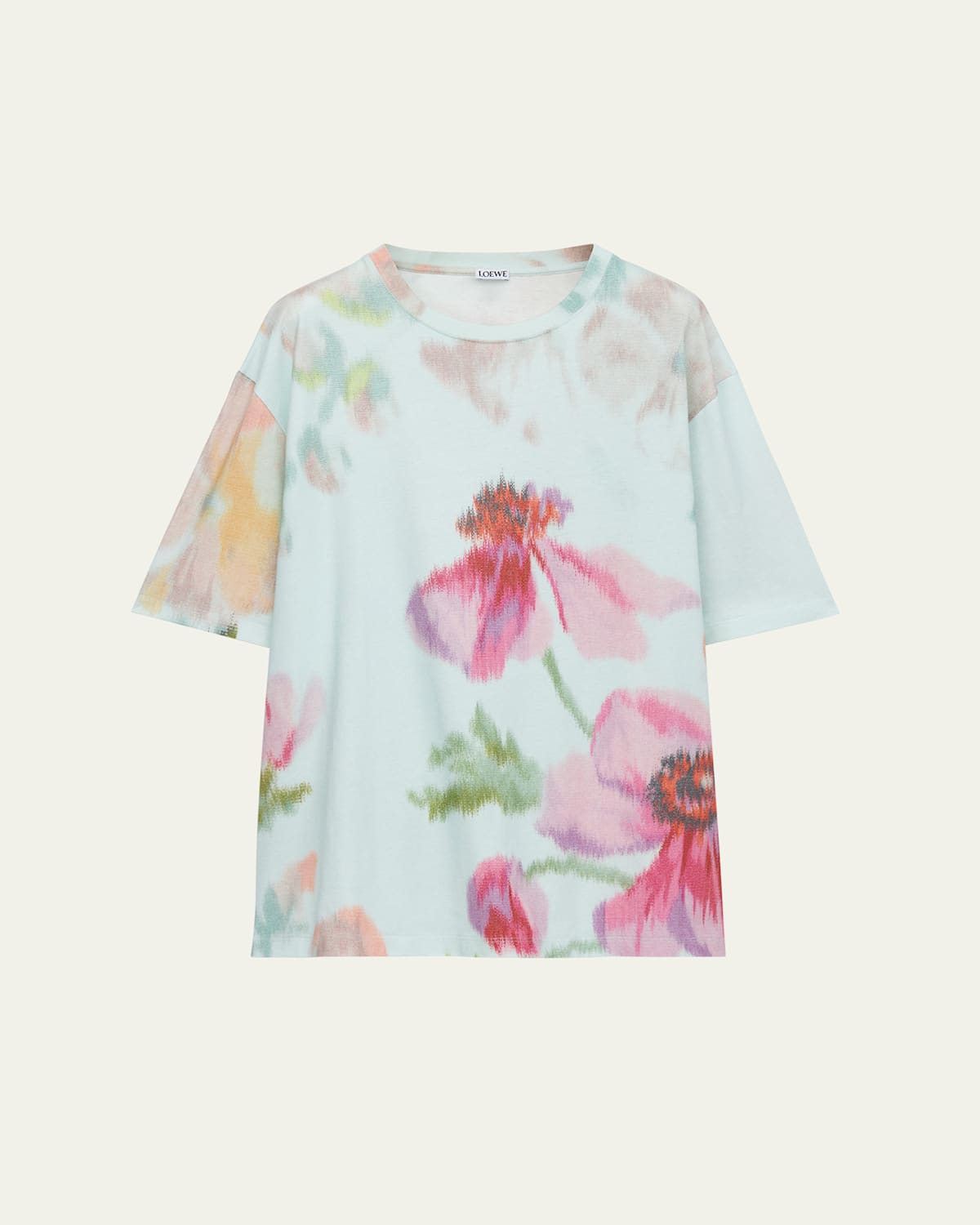 Men's Jersey Abstract Floral Crewneck T-Shirt