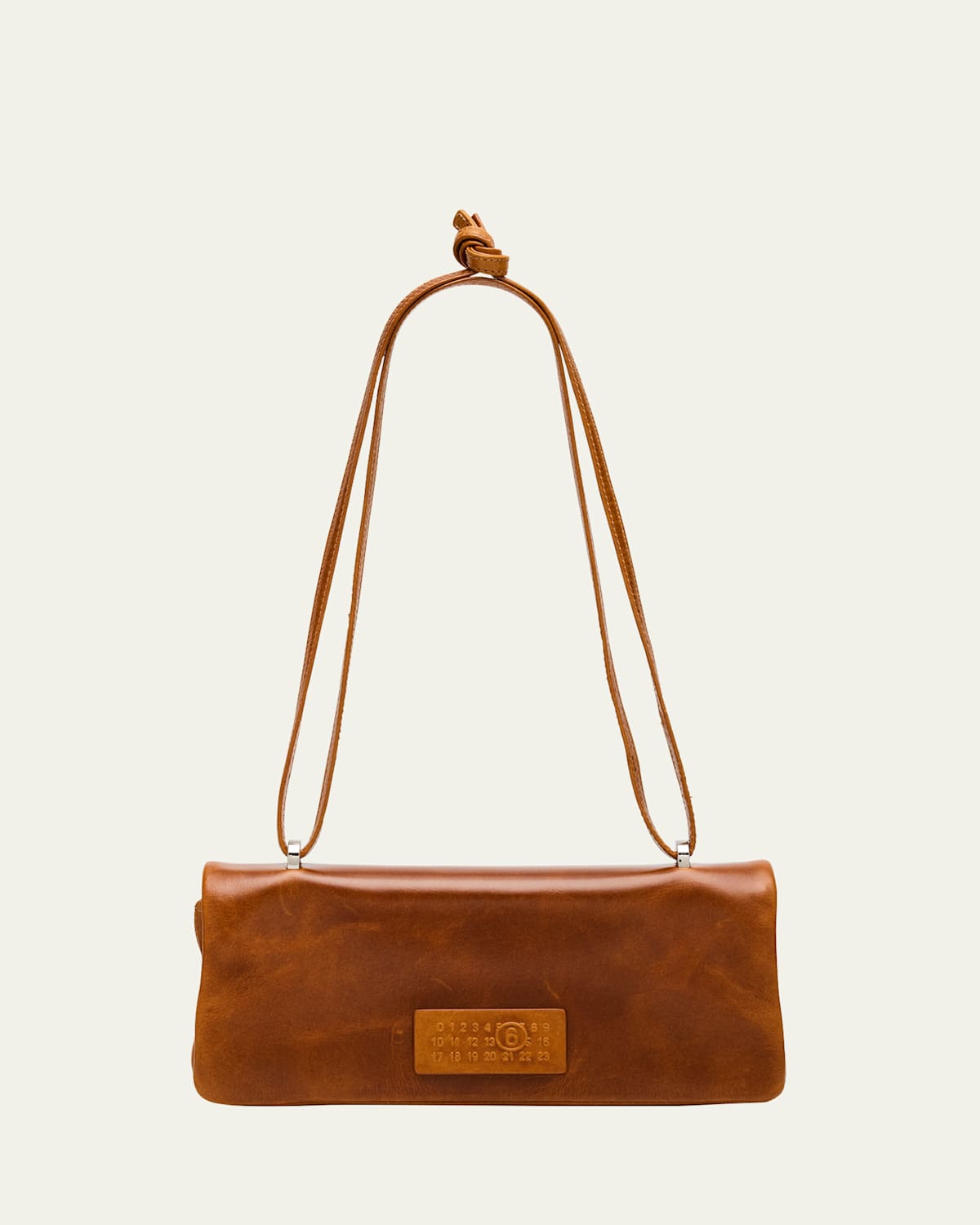 Mm6 Maison Margiela Numeric Flap Leather Shoulder Bag