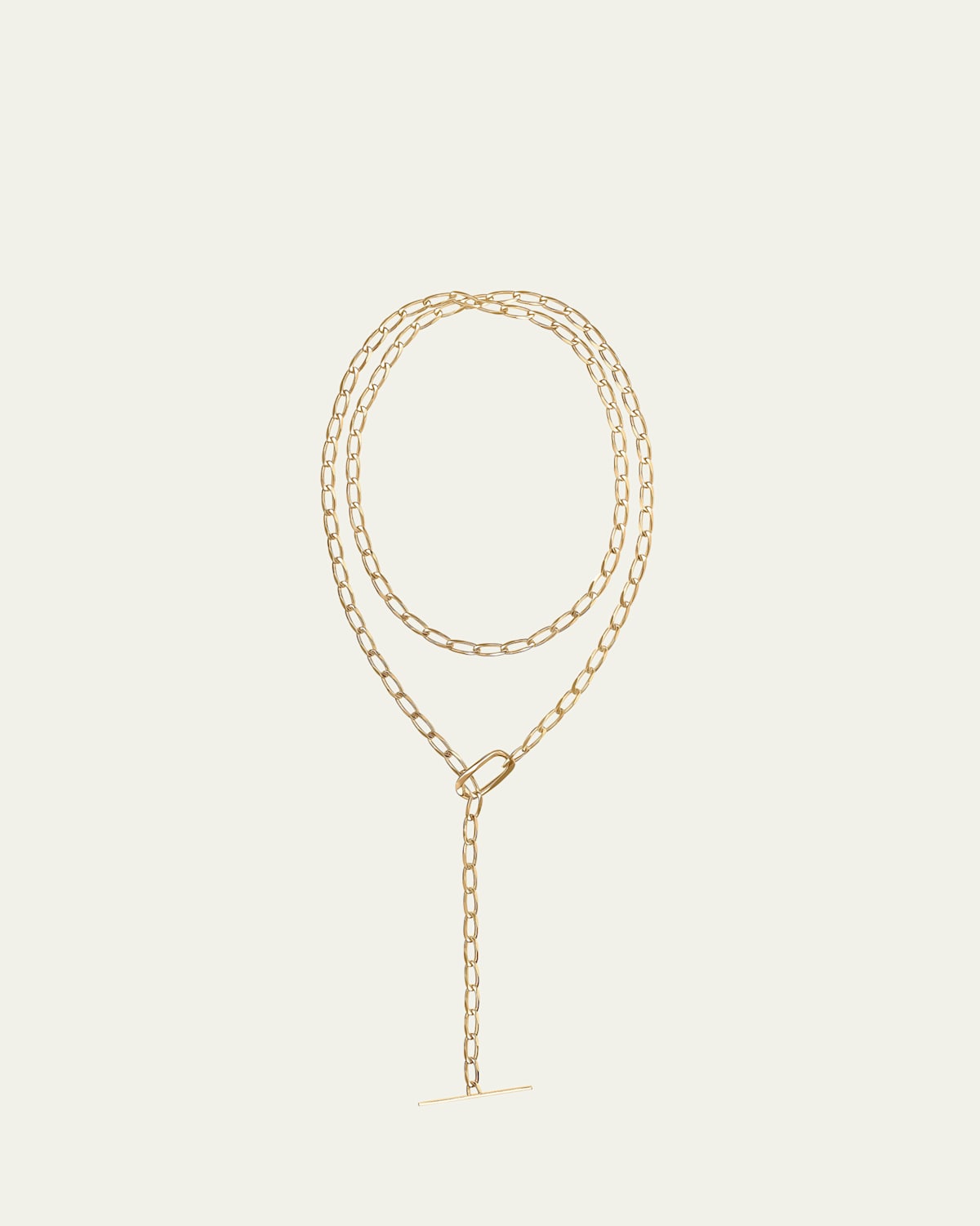 14K Yellow Gold Biography Wrap Toggle Lariat, 39"L