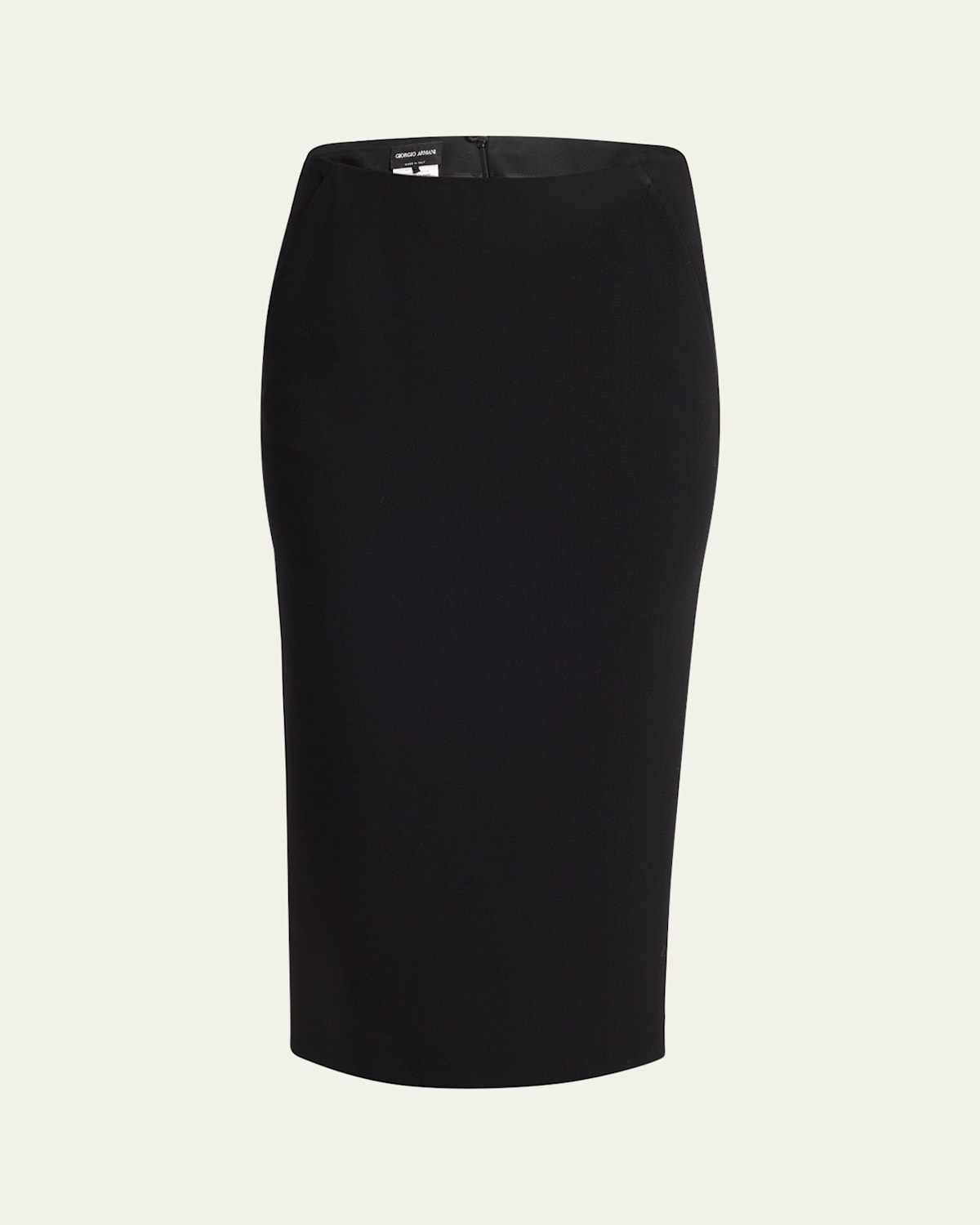 Stretch-Wool Pencil Skirt