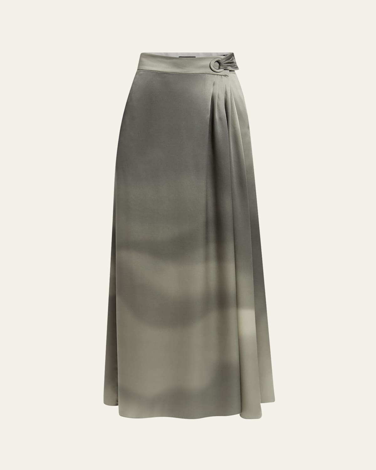 Giorgio Armani Ombre Silk Maxi Wrap Skirt