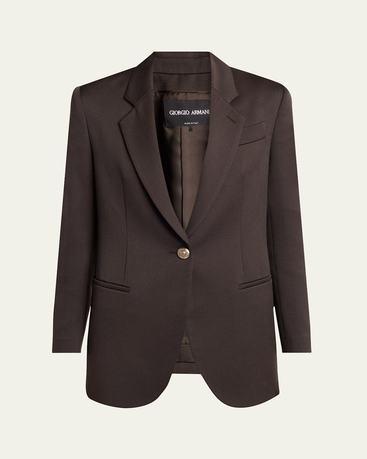 Virgin Wool Single-Breasted Blazer