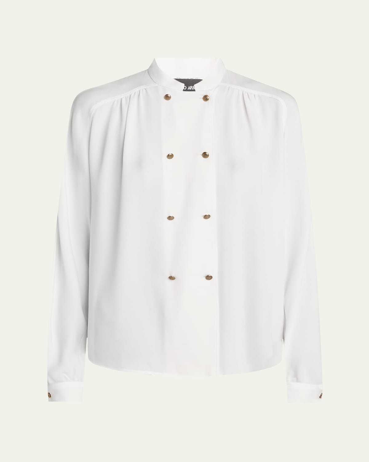 Double-Breasted Silk Blouse