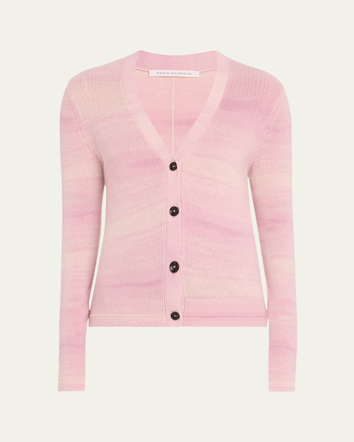 MARIA MCMANUS Featherweight Cashmere Slim V-Neck Cardigan