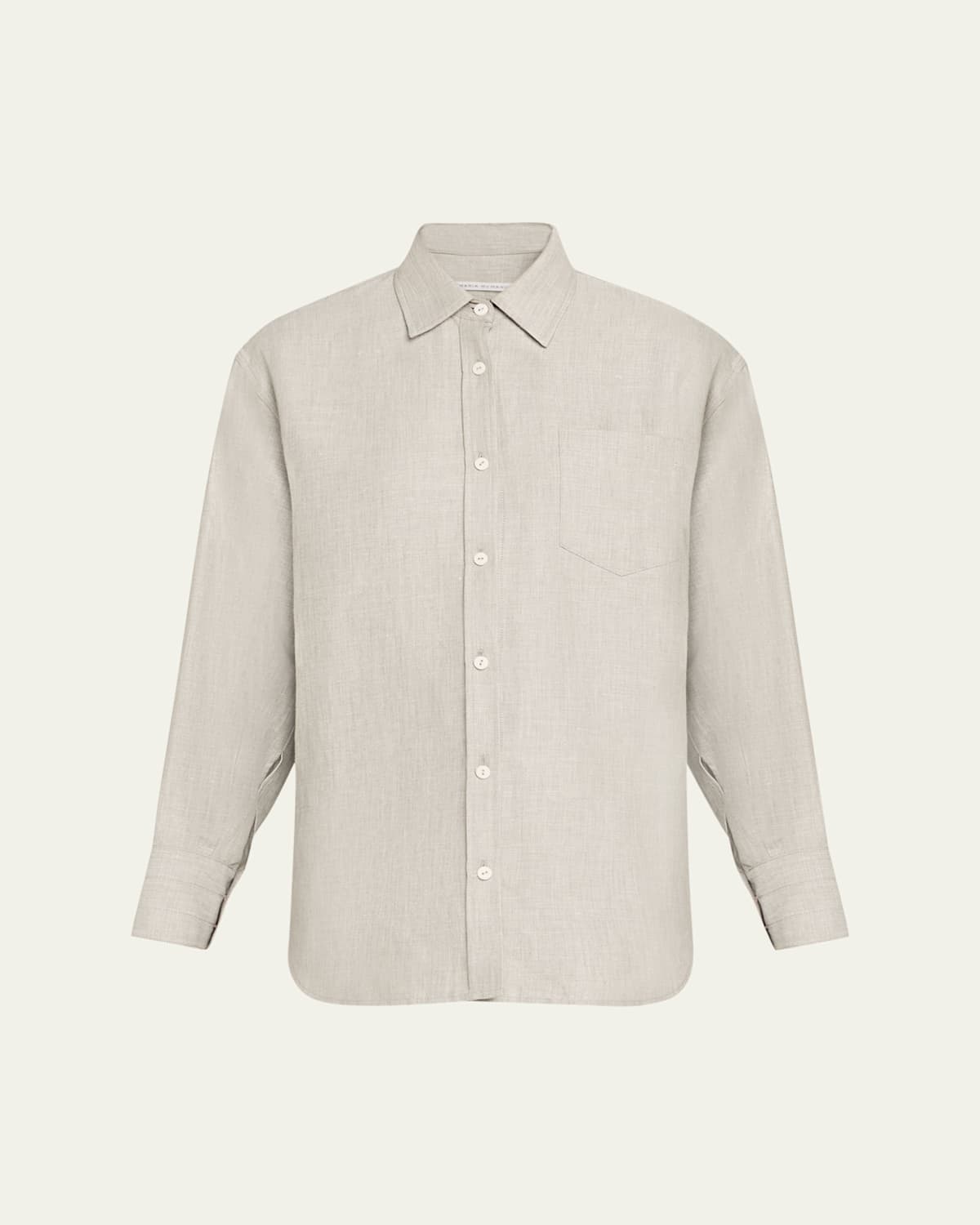 Maria Mcmanus Chambray A-line Tunic Shirt In Gray