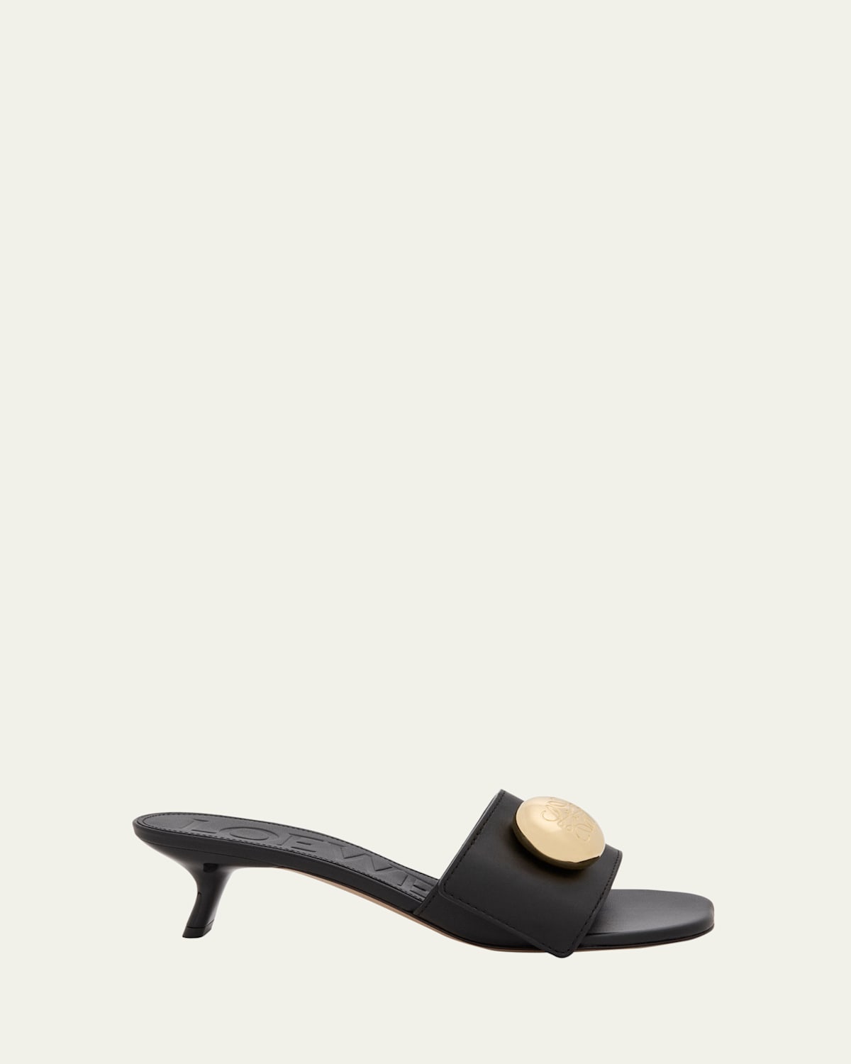 Pebble Leather Slide Sandals