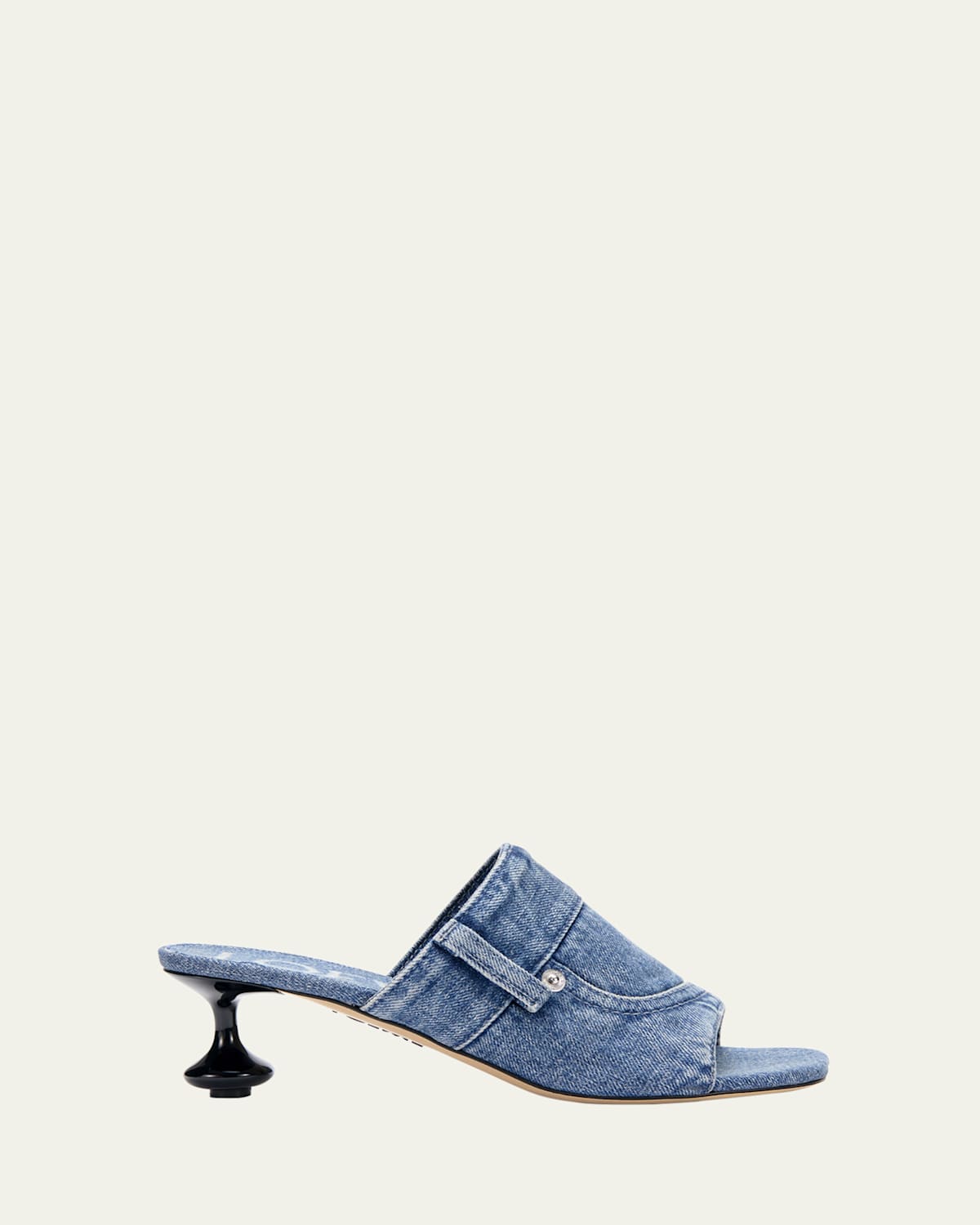 Loewe Toy Panta Denim Slide Sandals In Blue