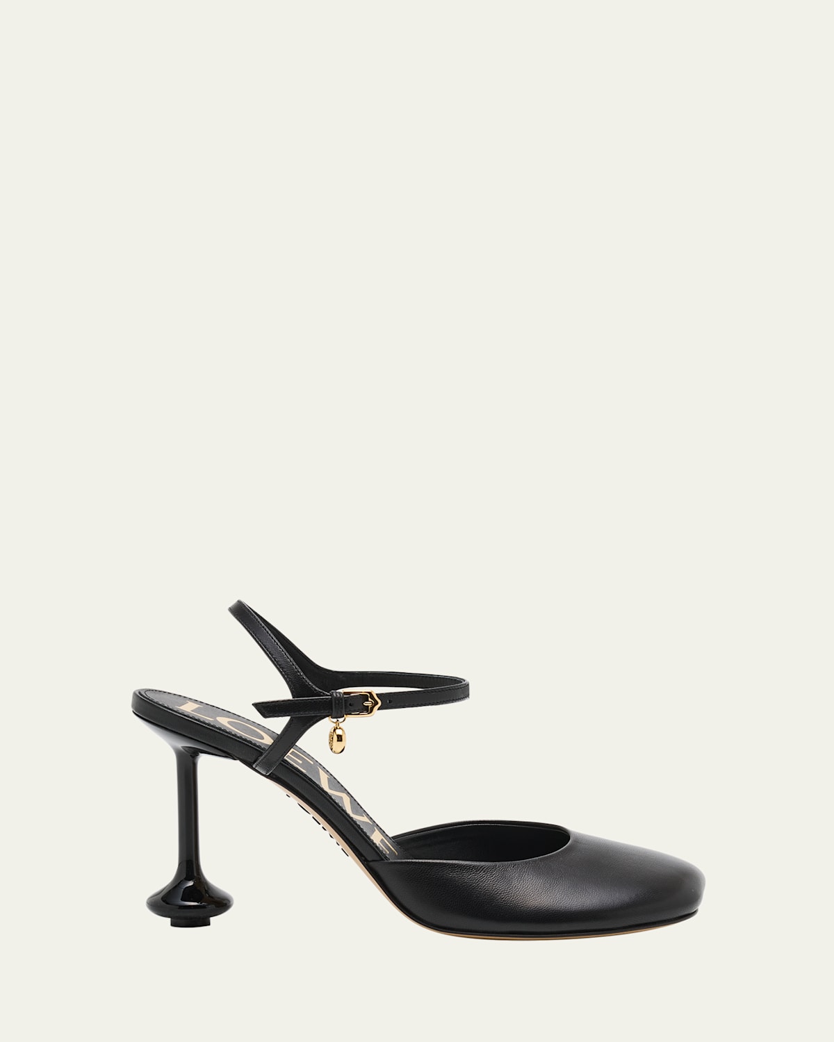 Loewe Toy Leather Ankle-strap Pumps In Black