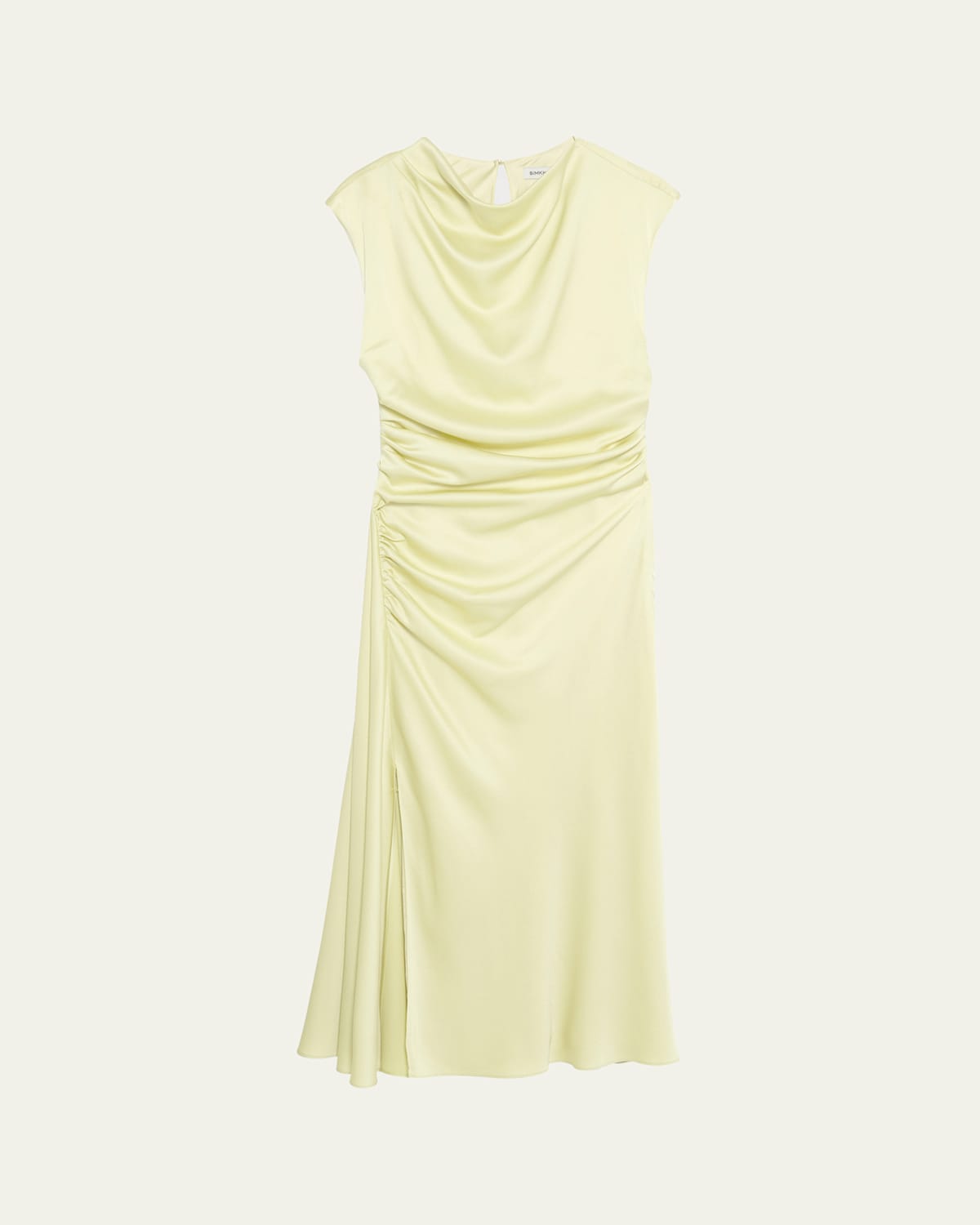 Simkhai Acacia Cowl-neck Gathered Maxi Dress In Yellow