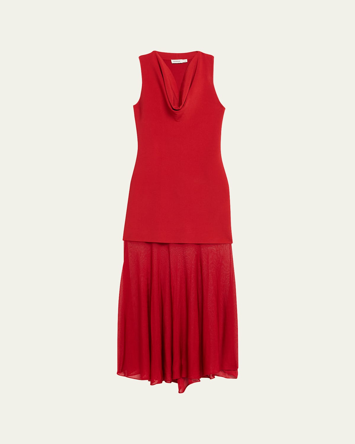 Simkhai Xena Sleeveless Halter Maxi Dress In Red