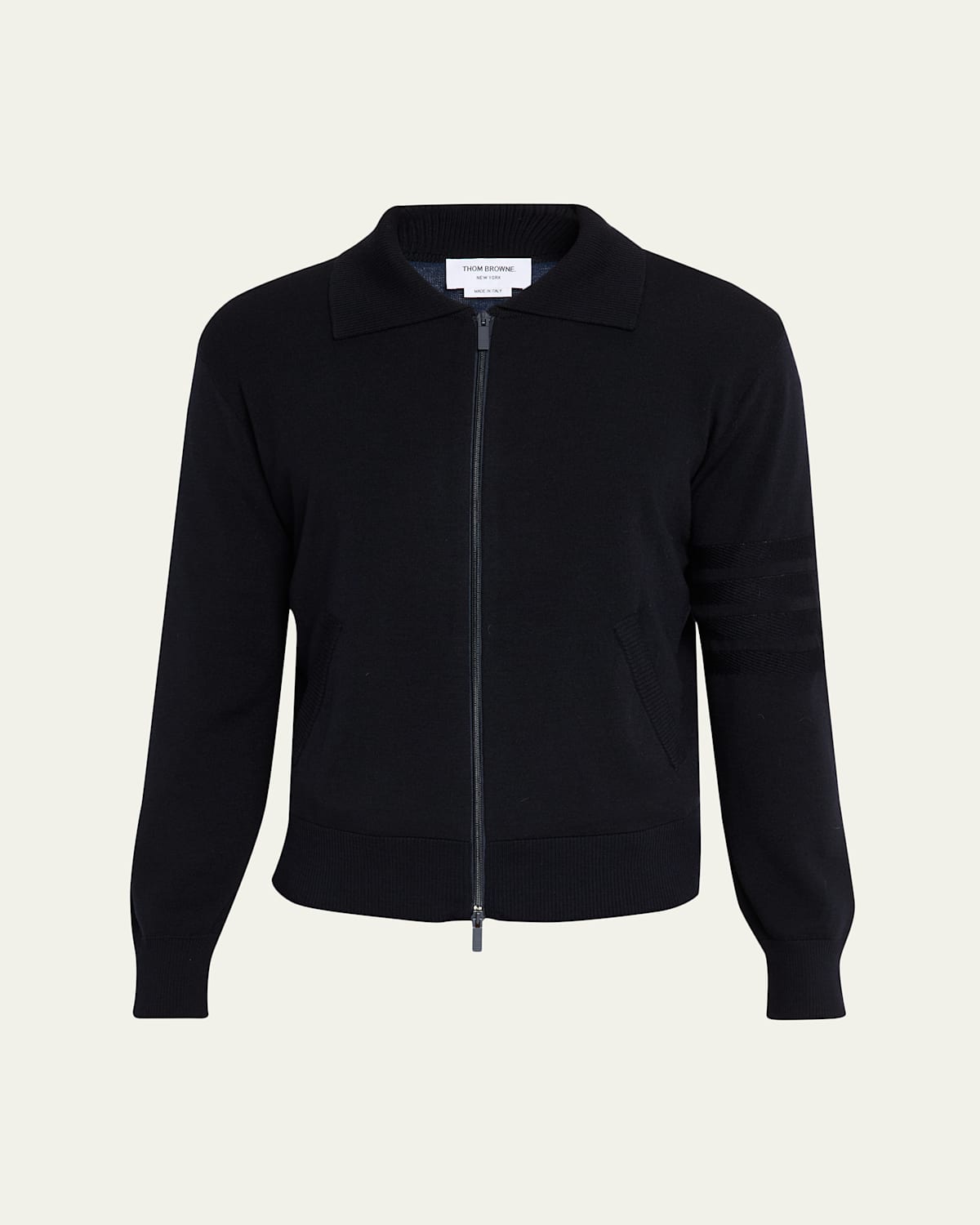 Men's Double-Face Knit Full-Zip Sweater