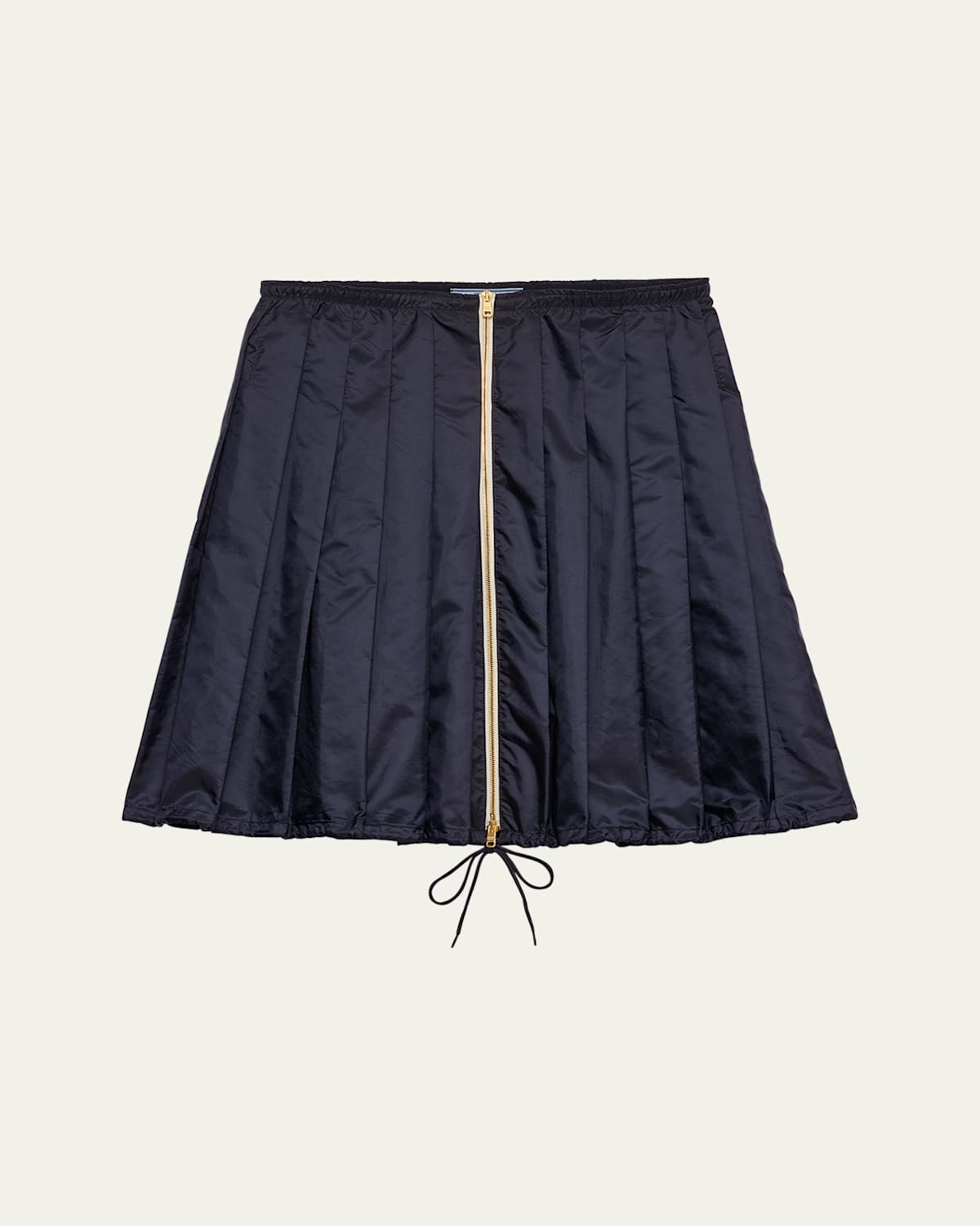 Prada Pleated Re-nylon Drawstring Skirt