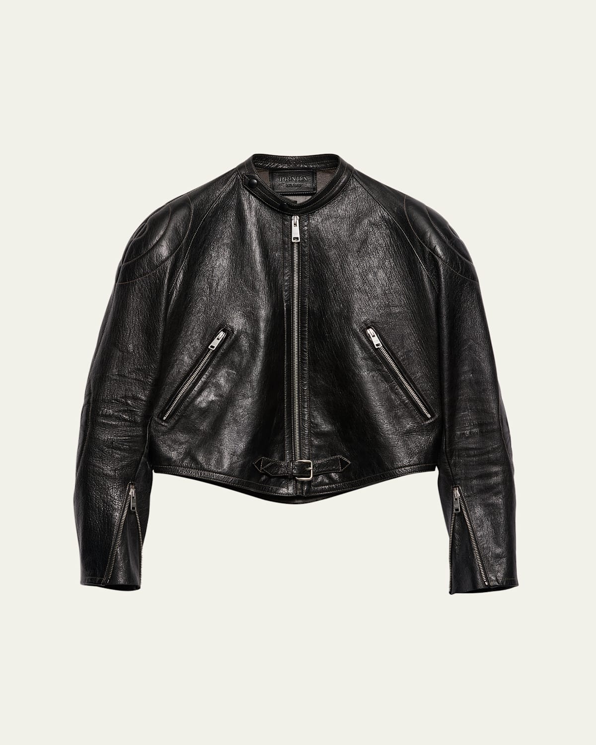 Prada Cropped Leather Jacket