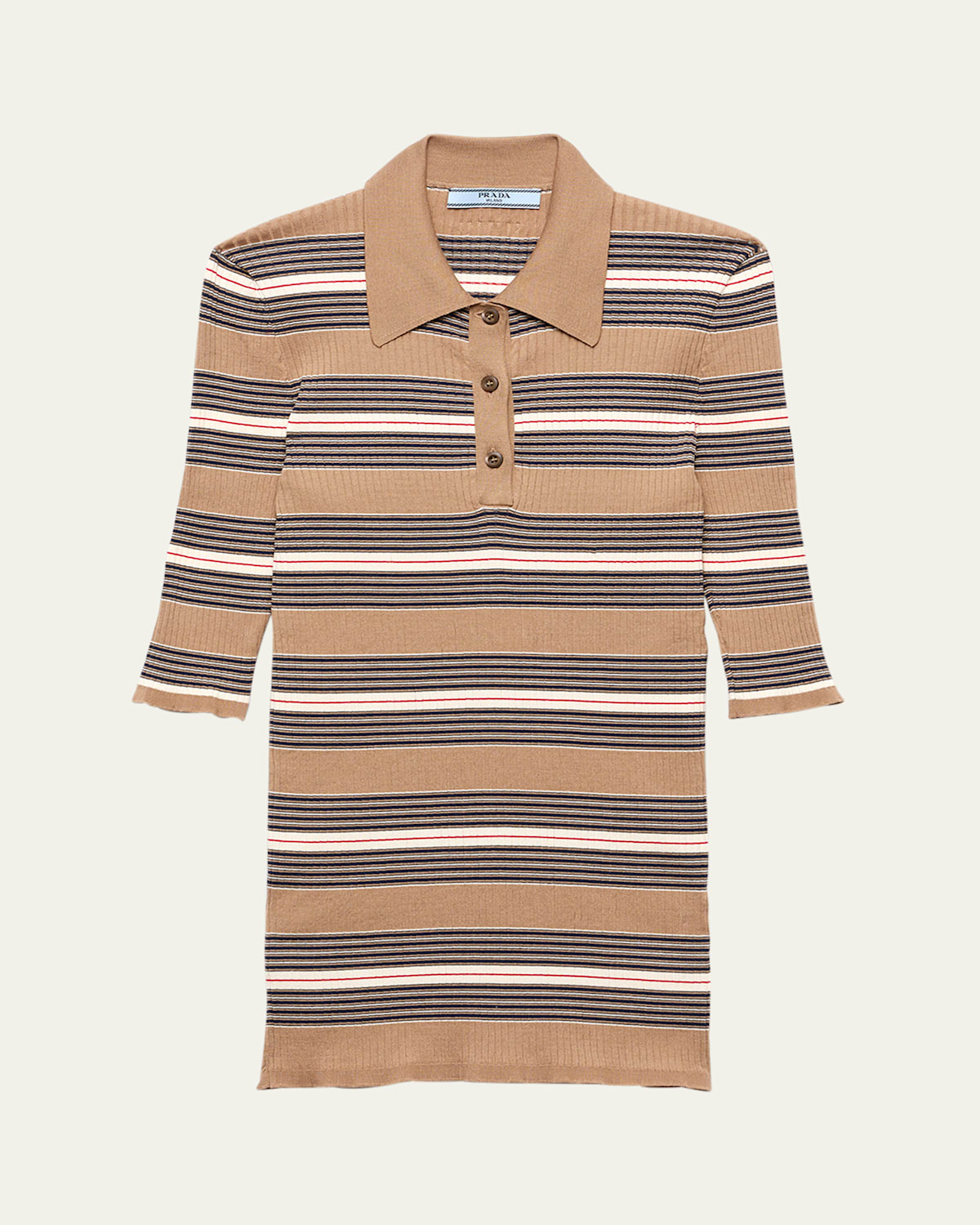 Prada Cotton-blend Polo Sweater