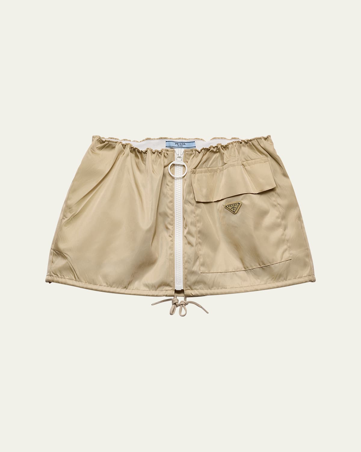 Prada Re-nylon Drawstring Mini Skirt