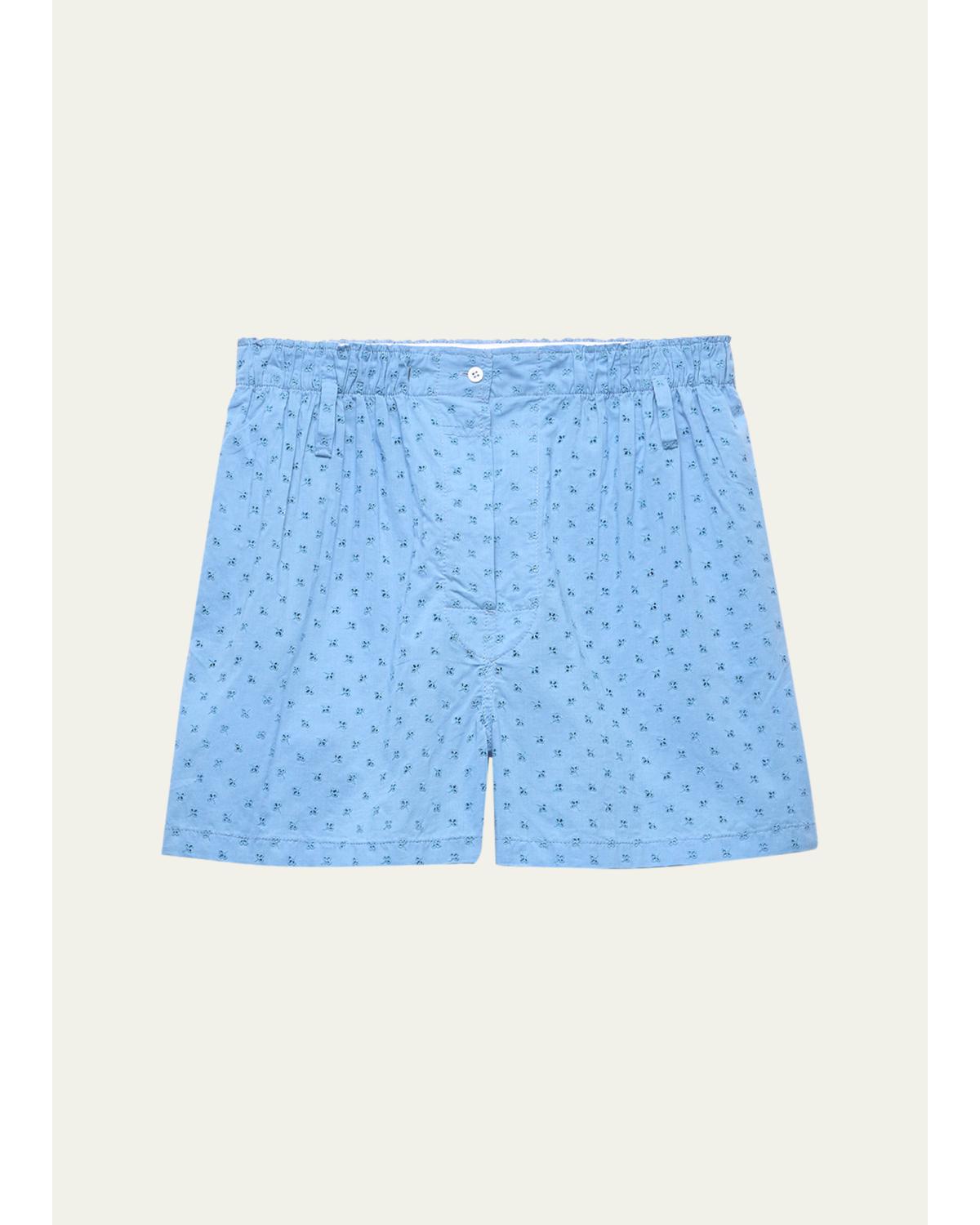 Floral Eyelet Poplin Shorts