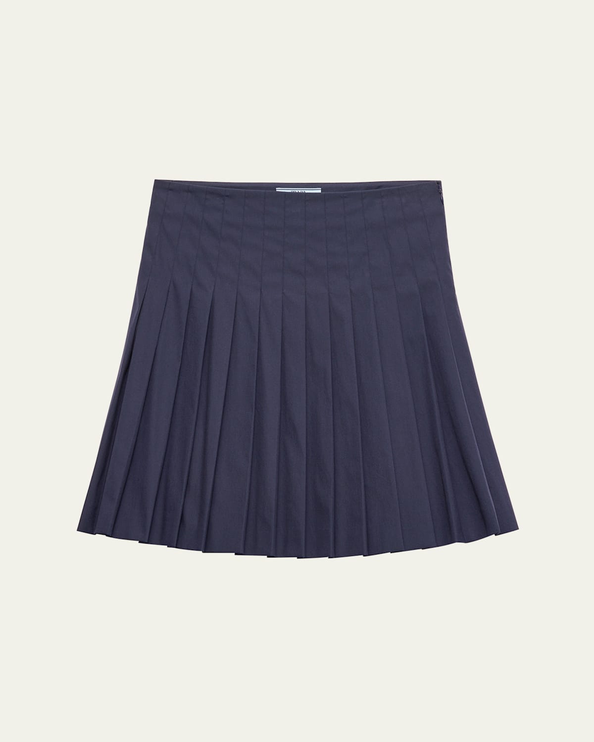PRADA PLEATED POPLIN SHORT SKIRT 