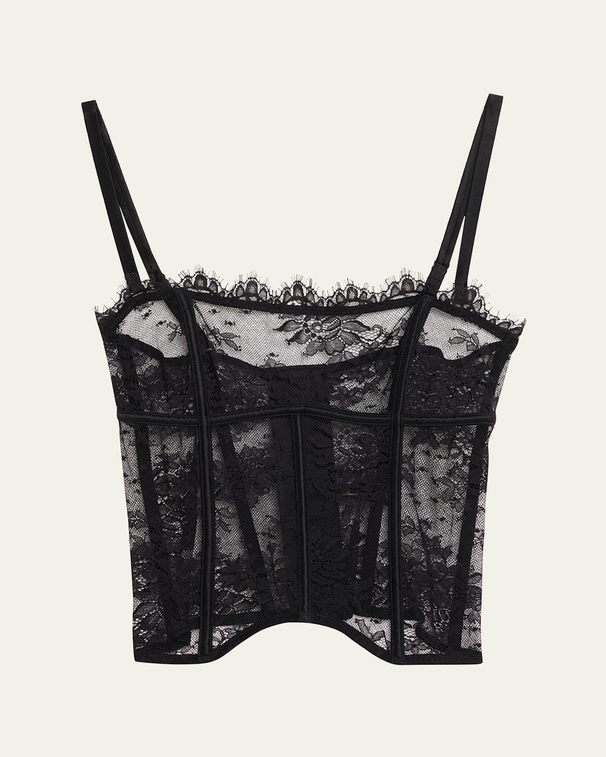 Jolie Strapless Scalloped Lace Bustier