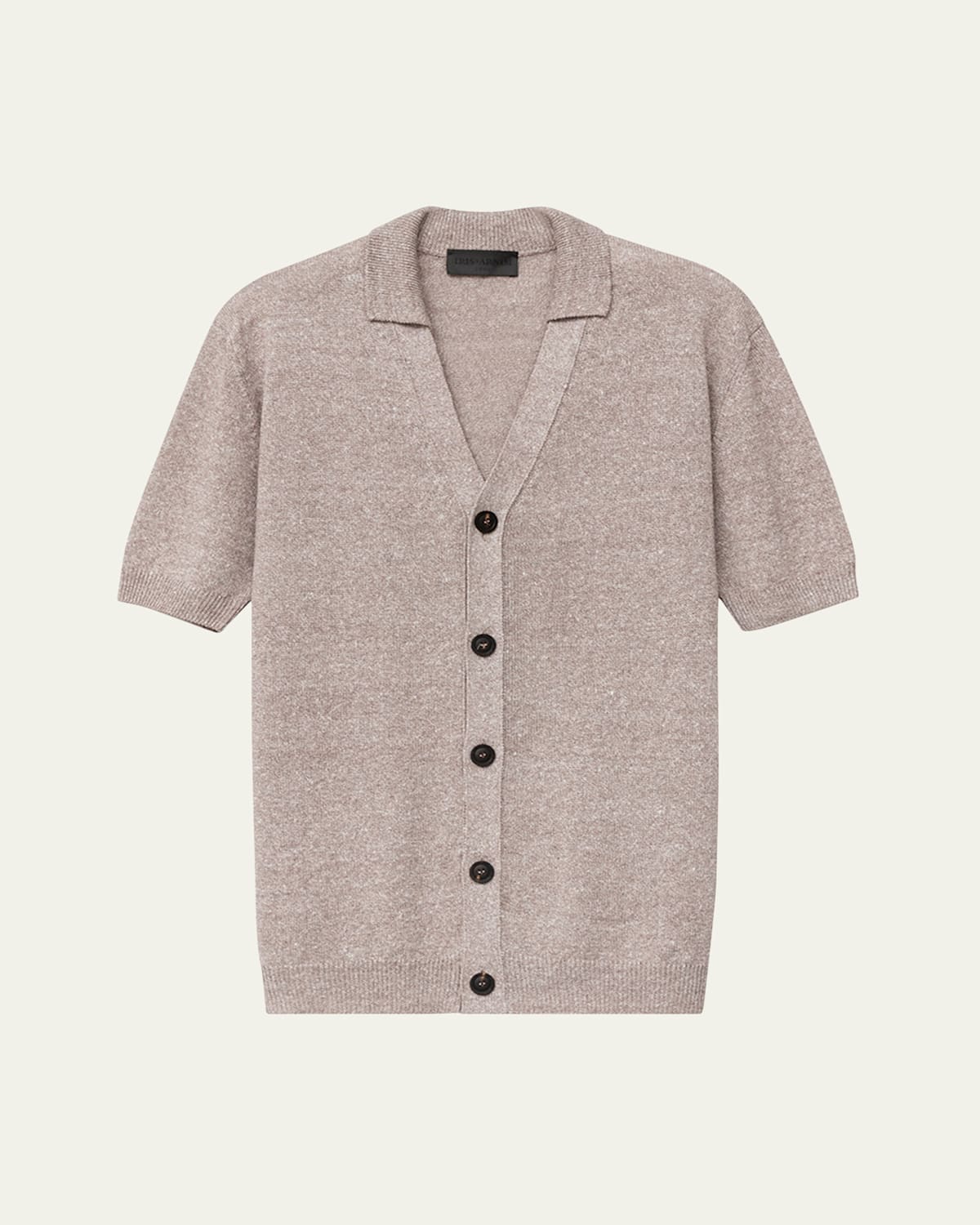 Men's Luverne Linen and Cotton Knit Polo Shirt