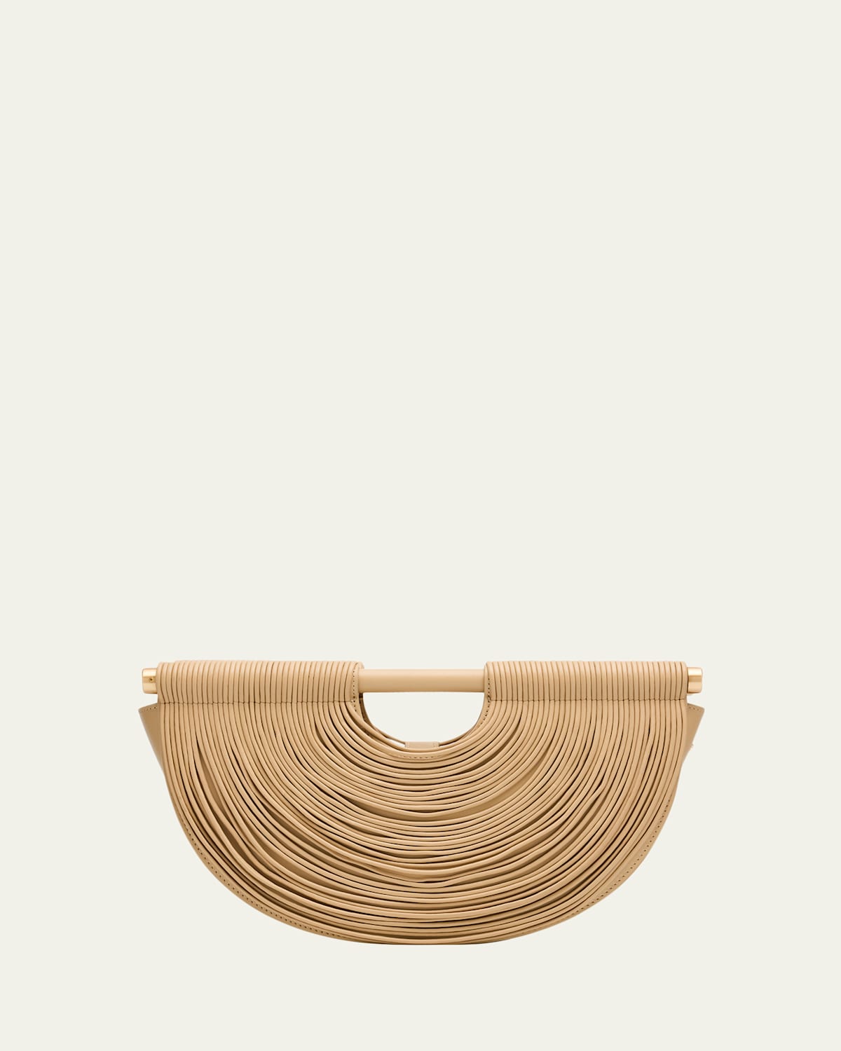 Lou Draped Leather Clutch Bag