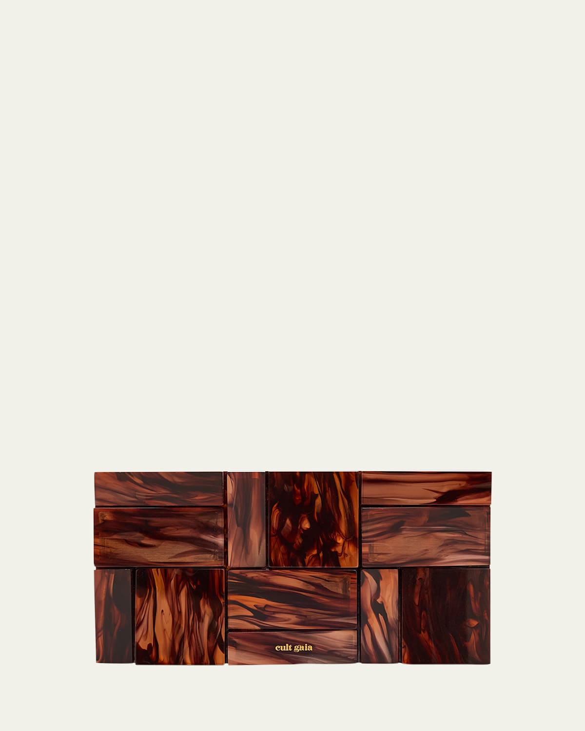 Cult Gaia Galleria Acrylic Clutch Bag In Brown