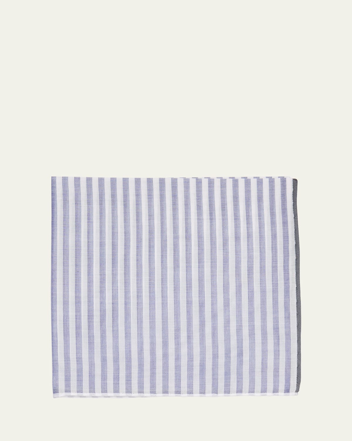 Simonnot Godard Men's Cotton Woven Color Edge Handkerchief