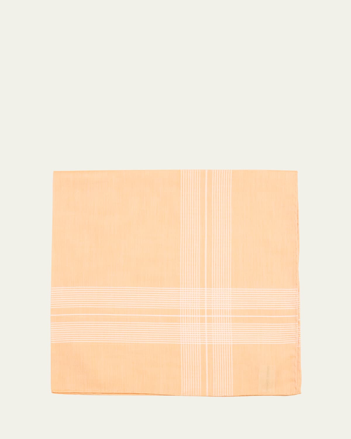 Simonnot Godard Men's Check Fine Cotton Scarf