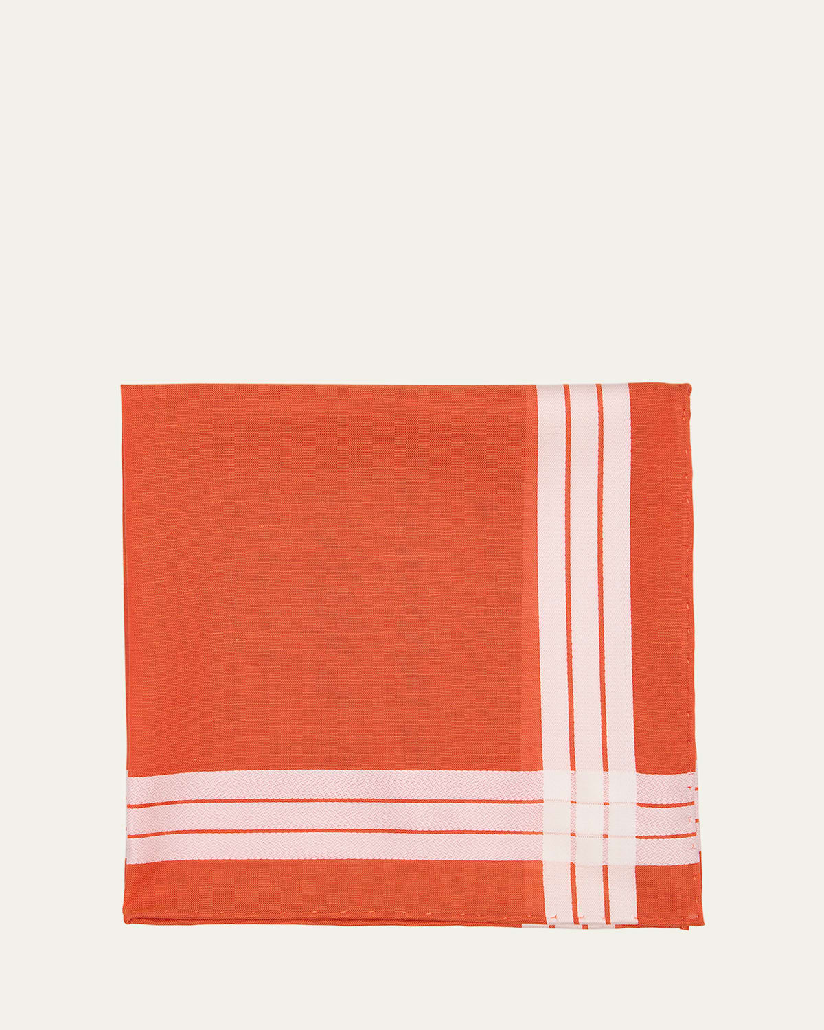 Men's Cotton Satin Check Pocket Handkerchief
