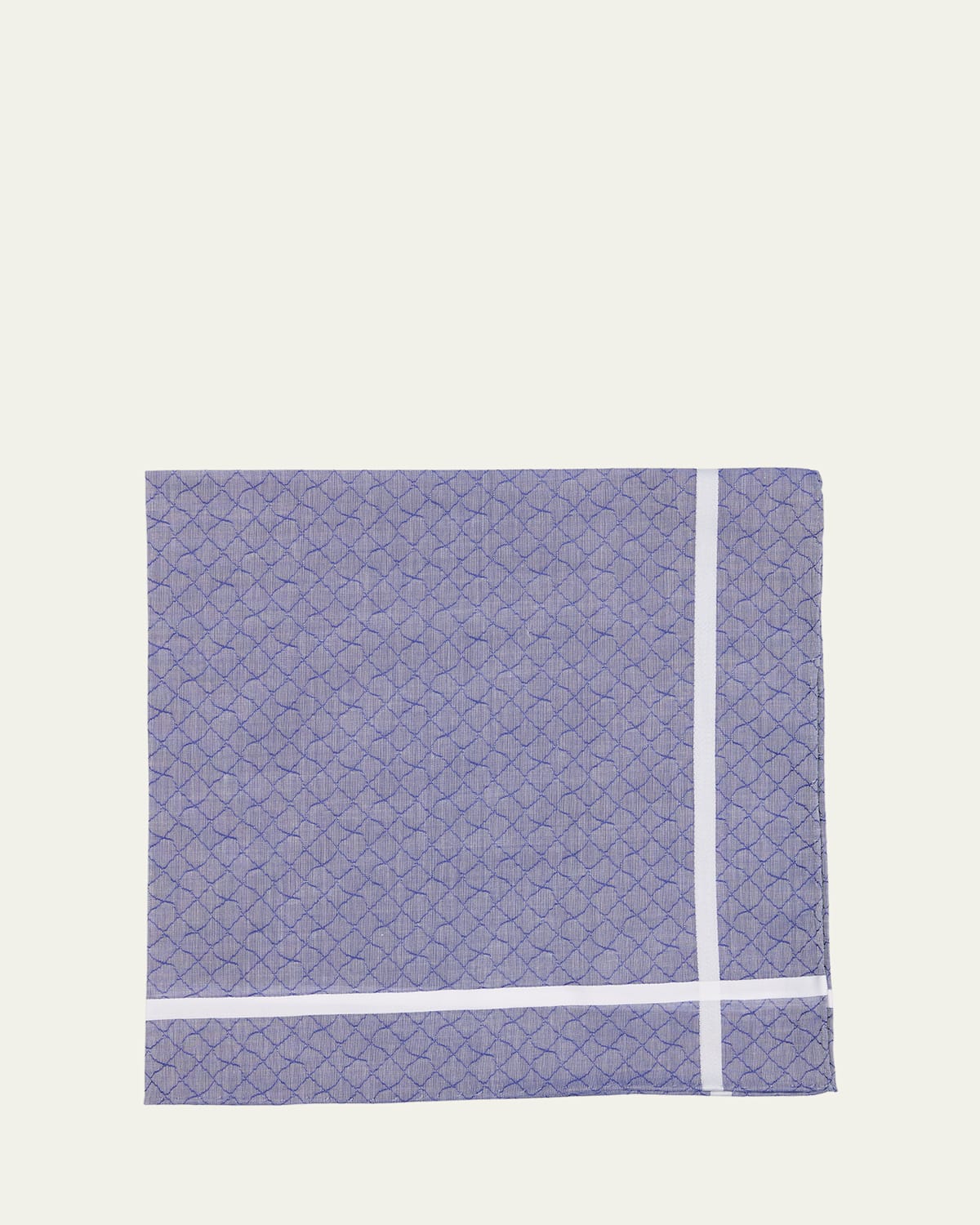 Simonnot Godard Men's Cotton Jacquard Waves Pocket Handkerchief